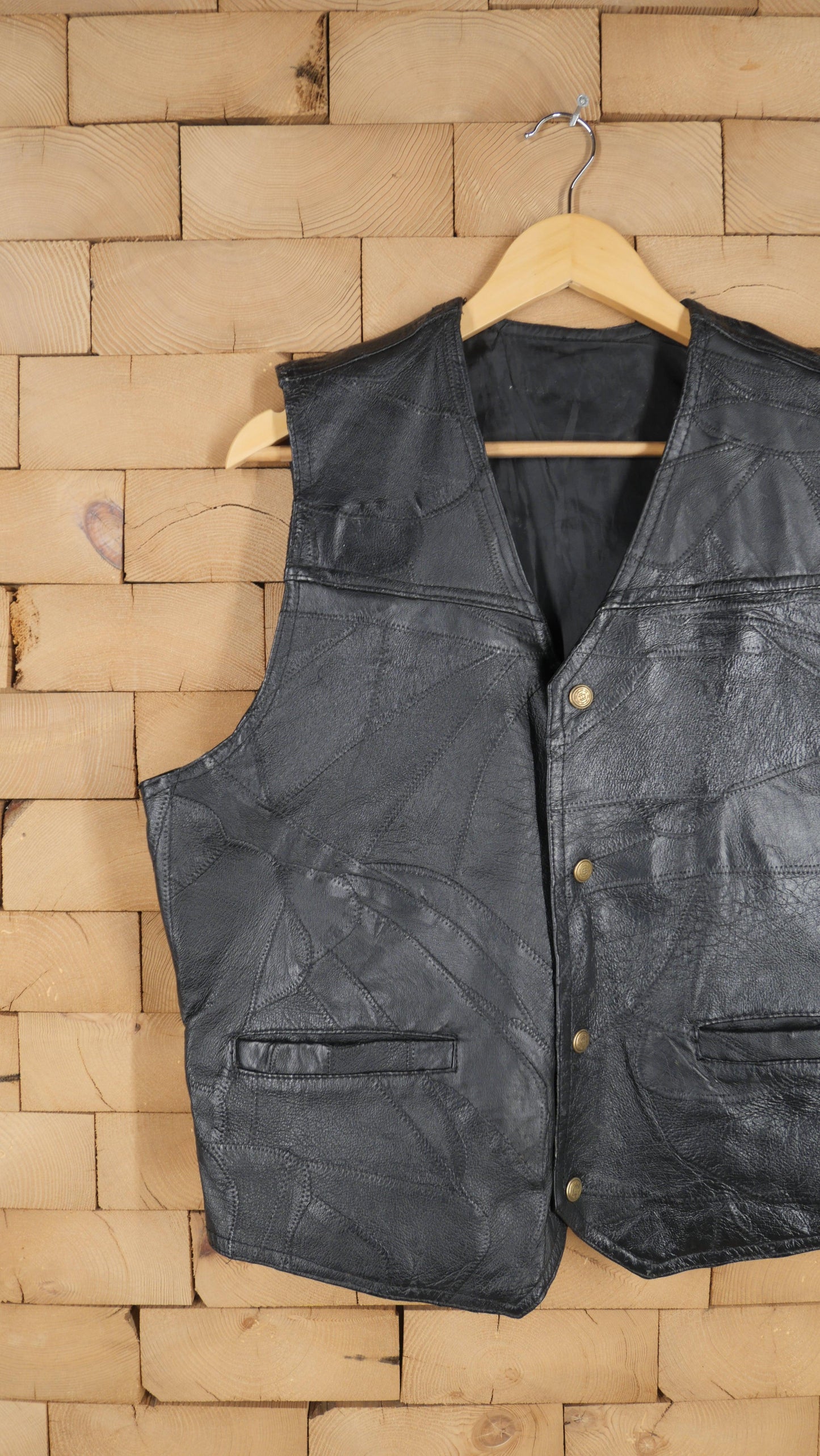 1980s Leather Vest | L