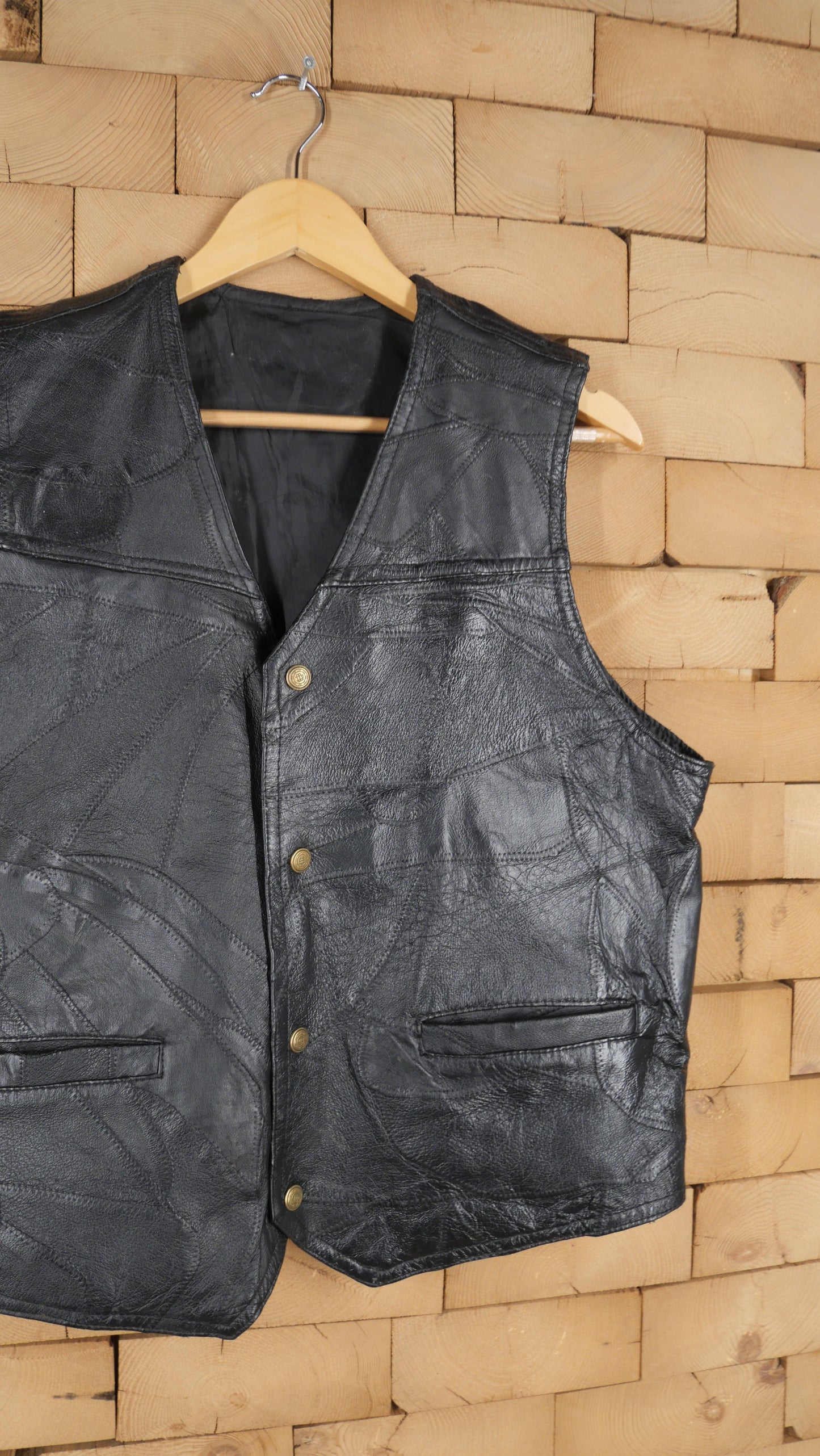 1980s Leather Vest | L