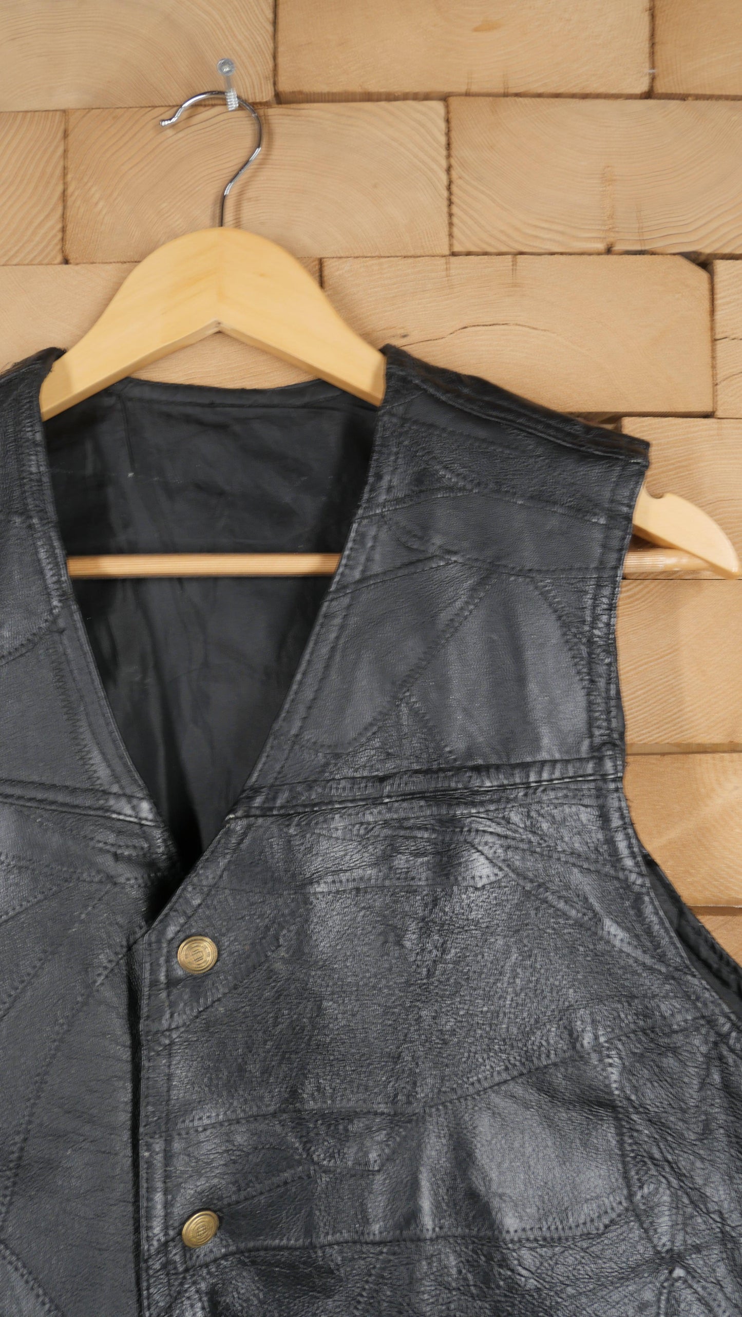 1980s Leather Vest | L