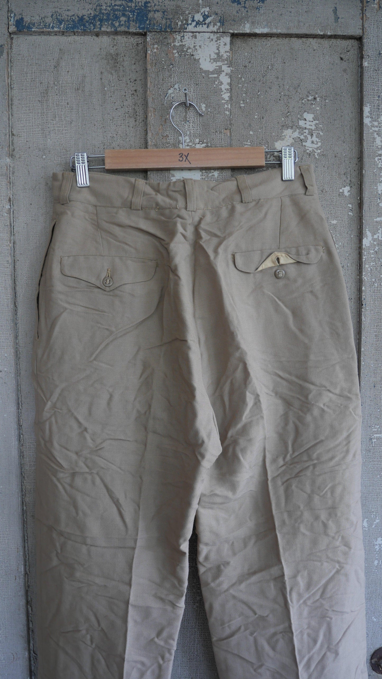 1960s Wide Leg Military Slacks | 31