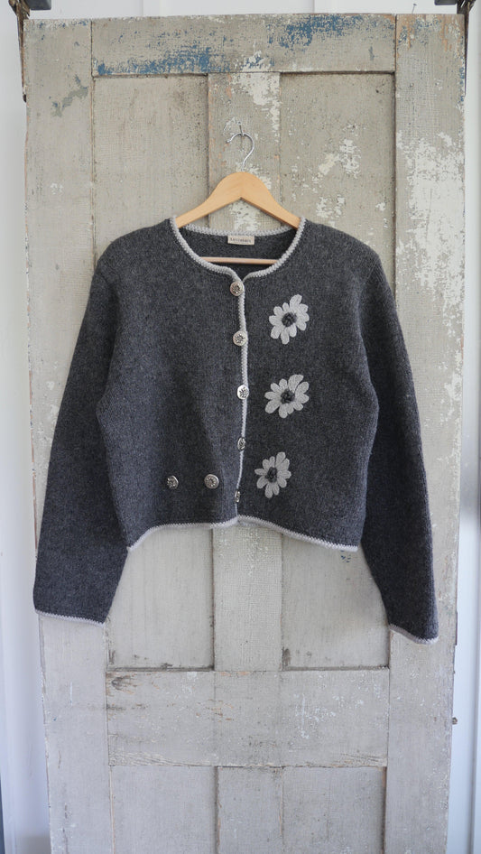 1990s Flower Cardigan | M