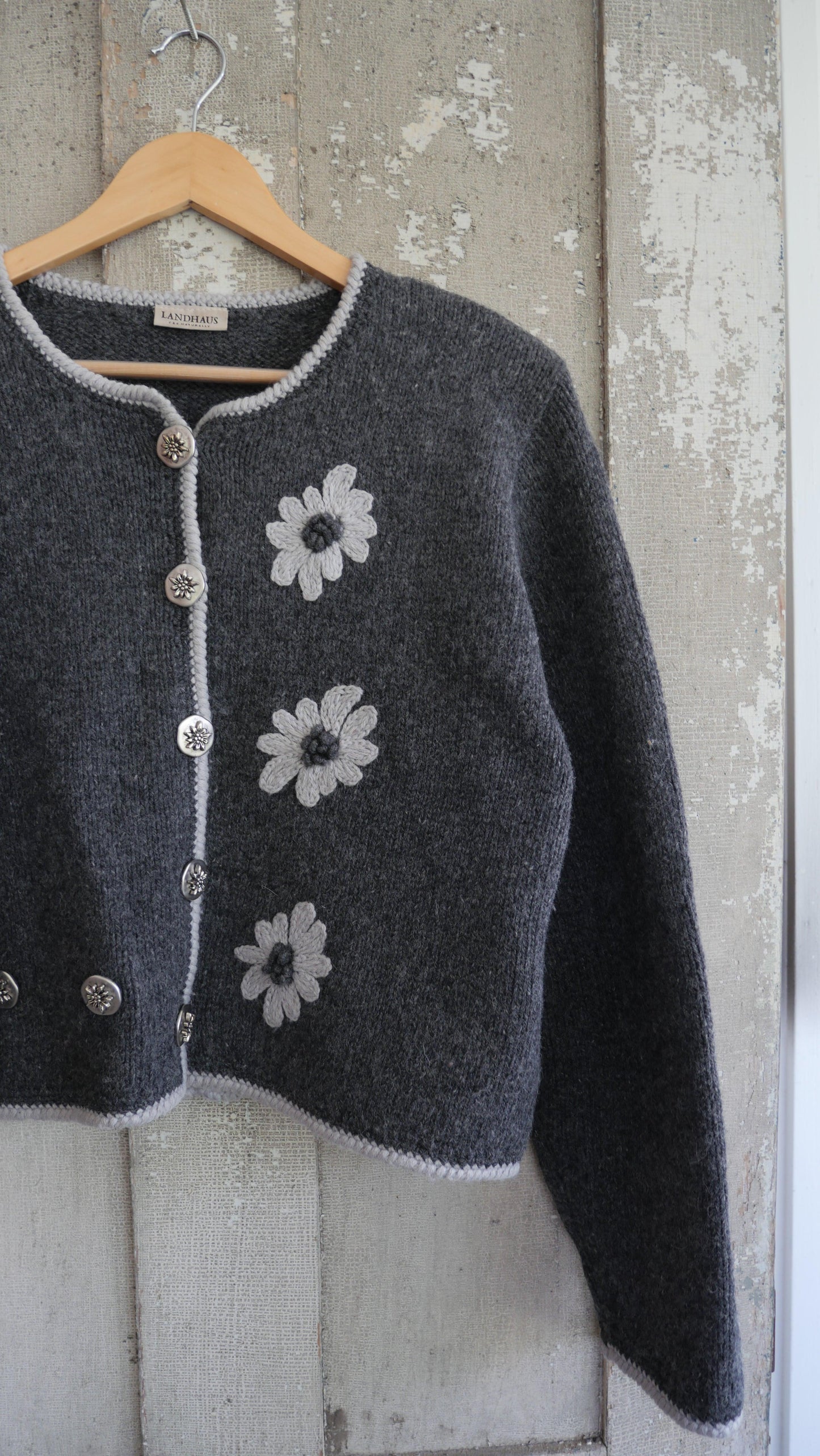 1990s Flower Cardigan | M