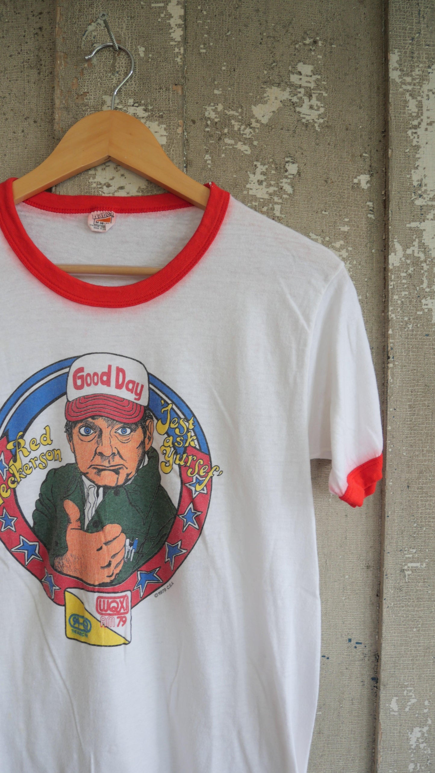 1970s Red Neck Tee | S