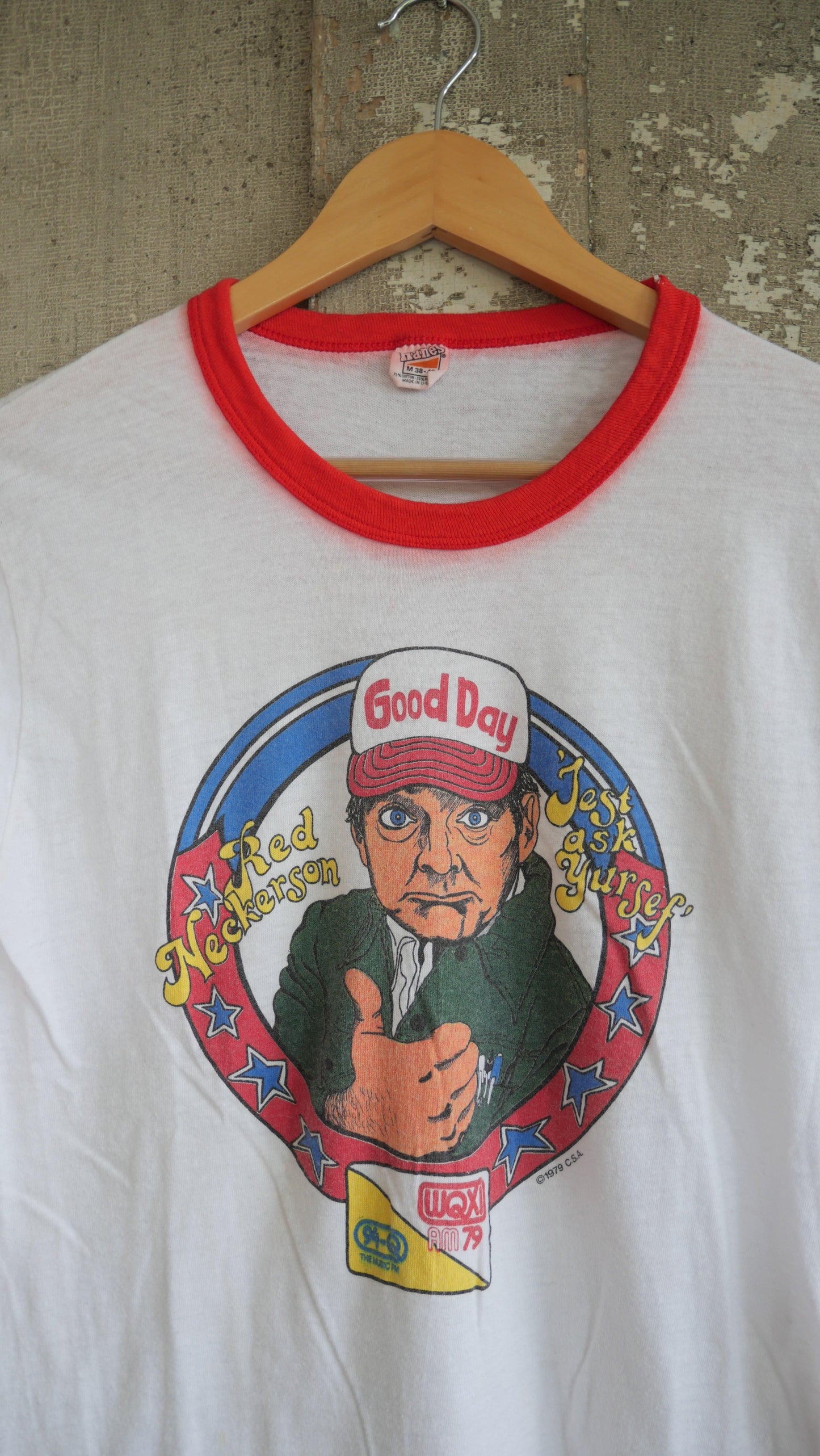 1970s Red Neck Tee | S