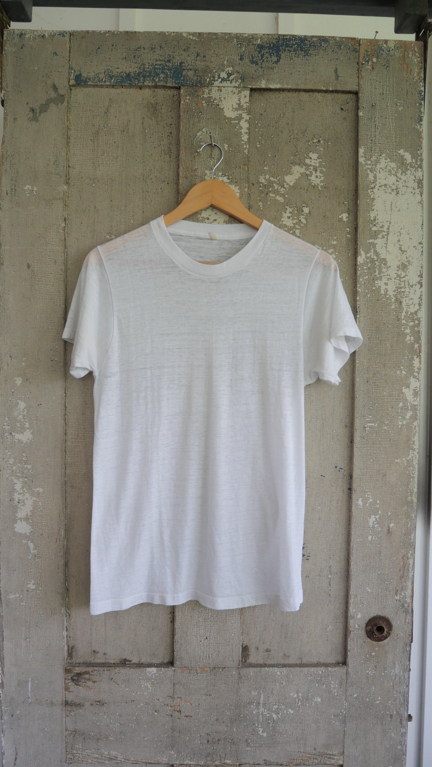 1970s Blank White Tee | M