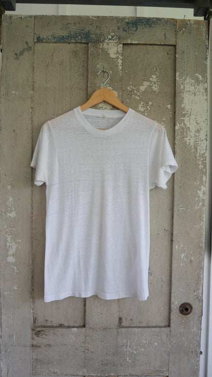1970s Blank White Tee | M