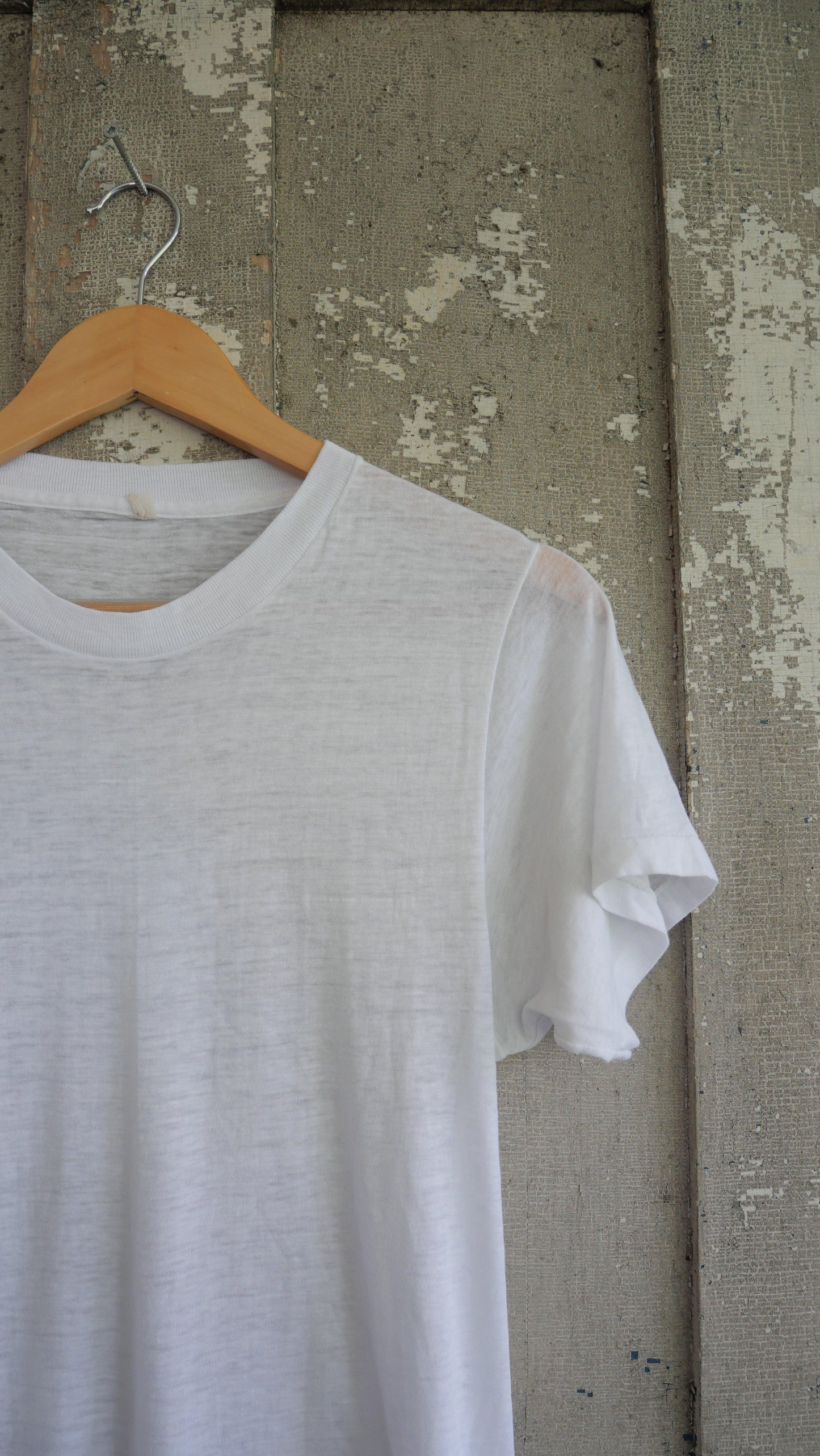 1970s Blank White Tee | M