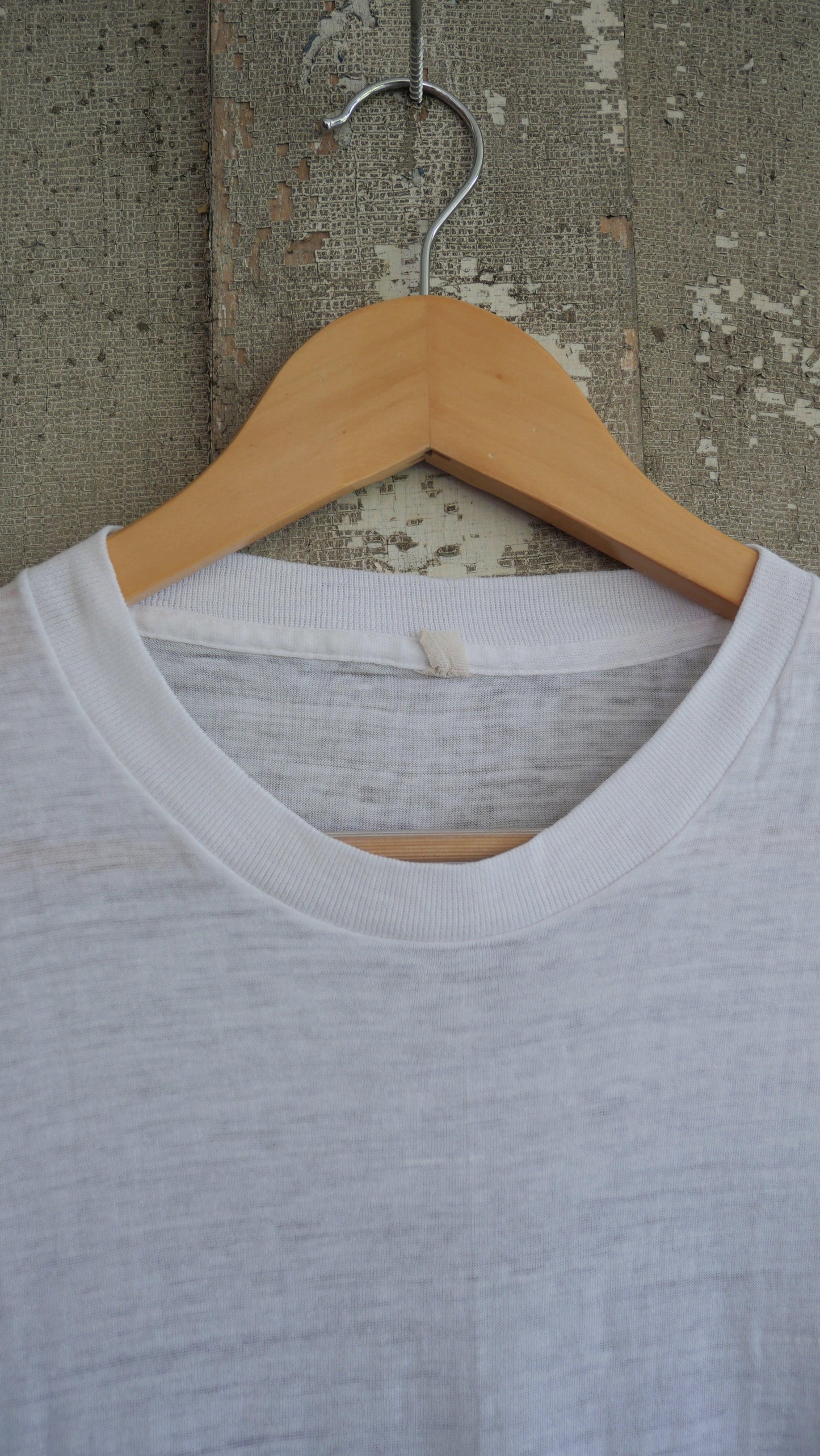 1970s Blank White Tee | M