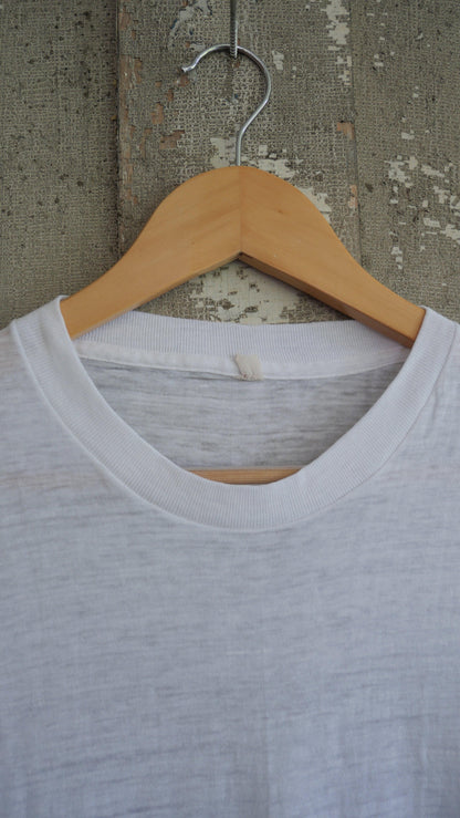 1970s Blank White Tee | M