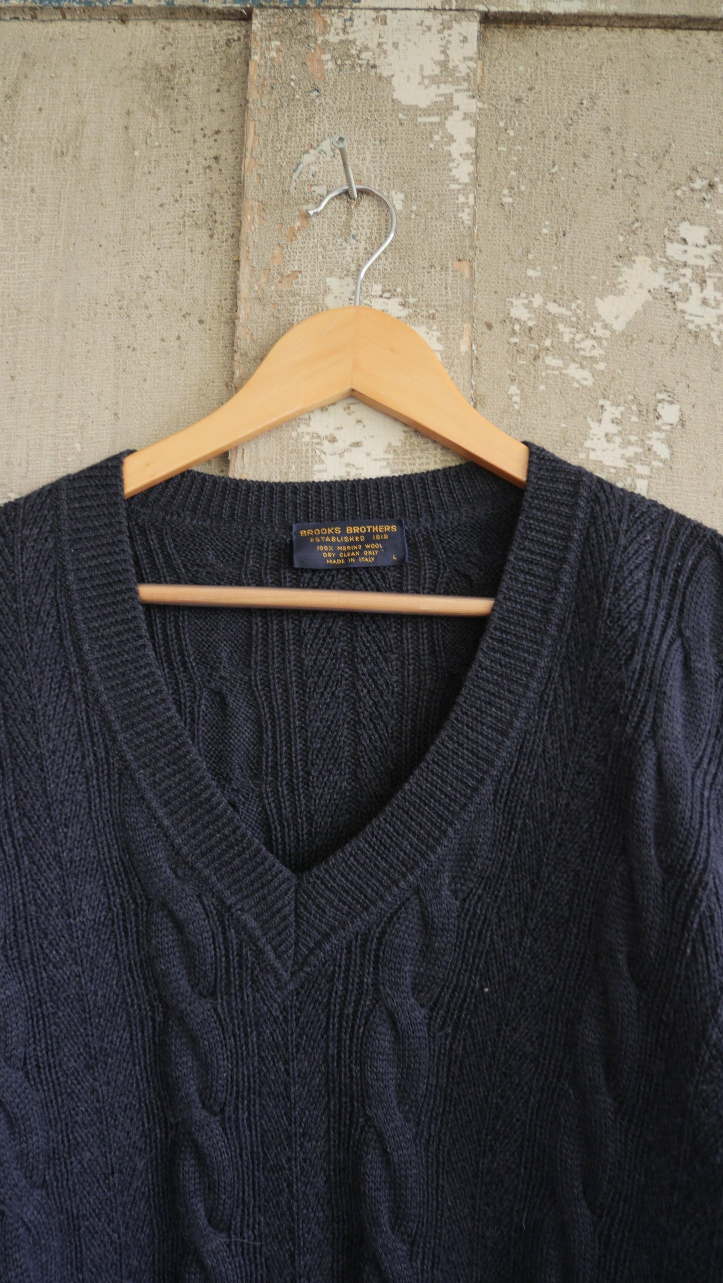 1990s Cable Knit Brooks Brothers Sweater | L