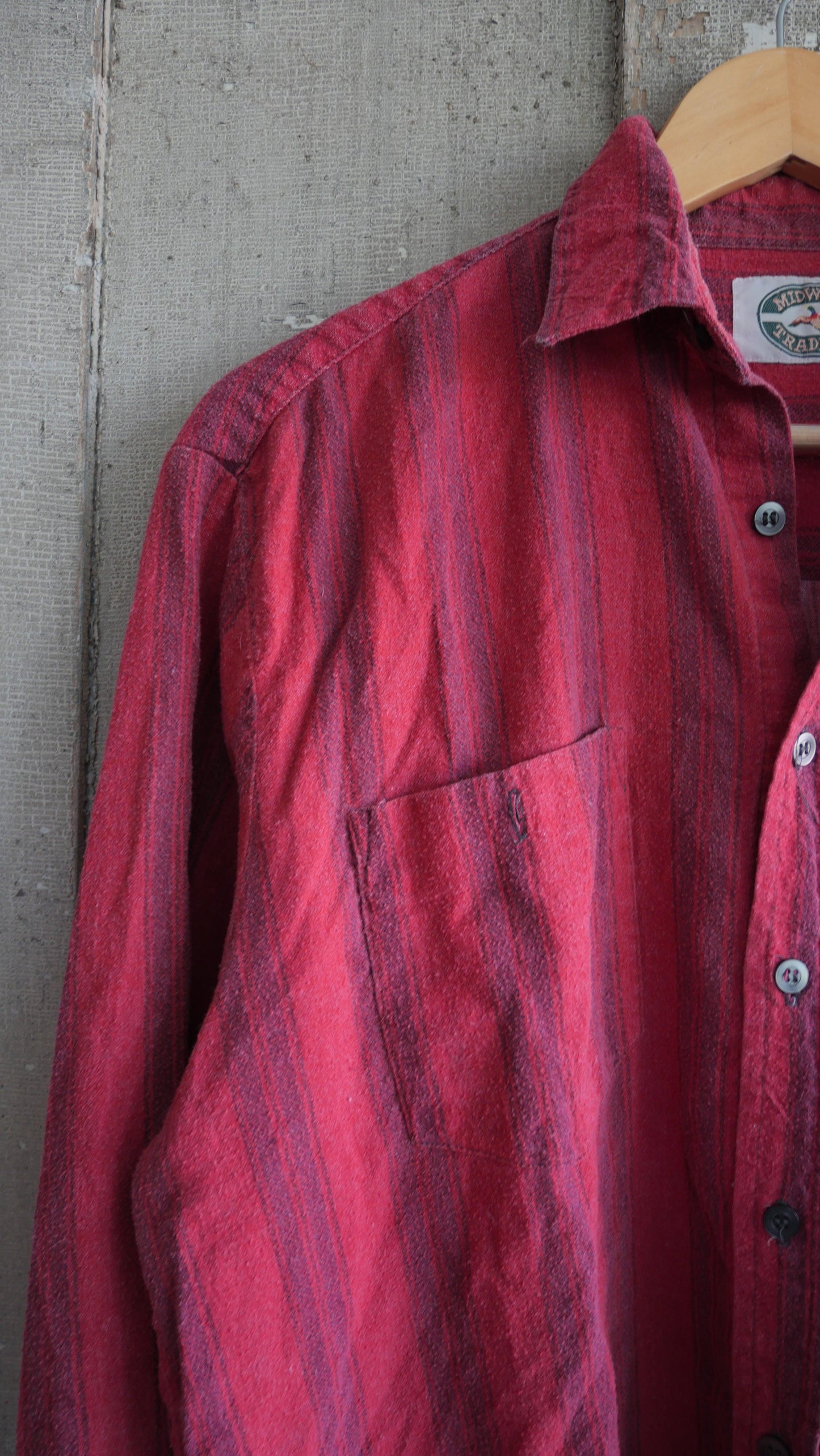 1990s Striped Flannel Shirt | L
