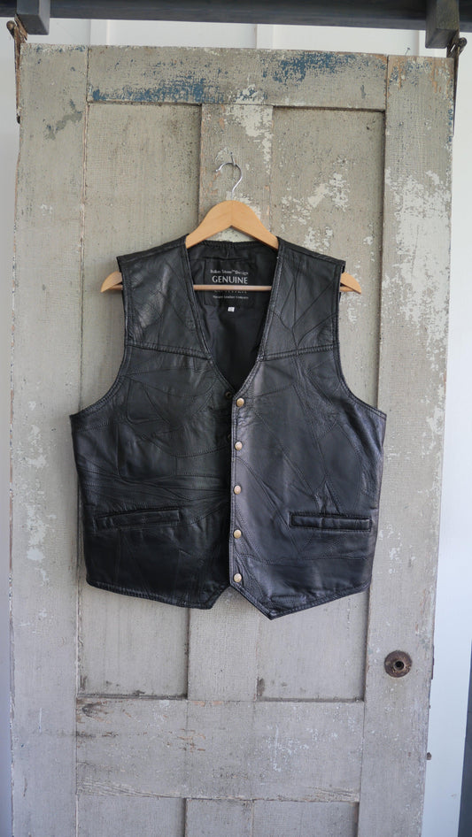 1990s Leather Vest | L