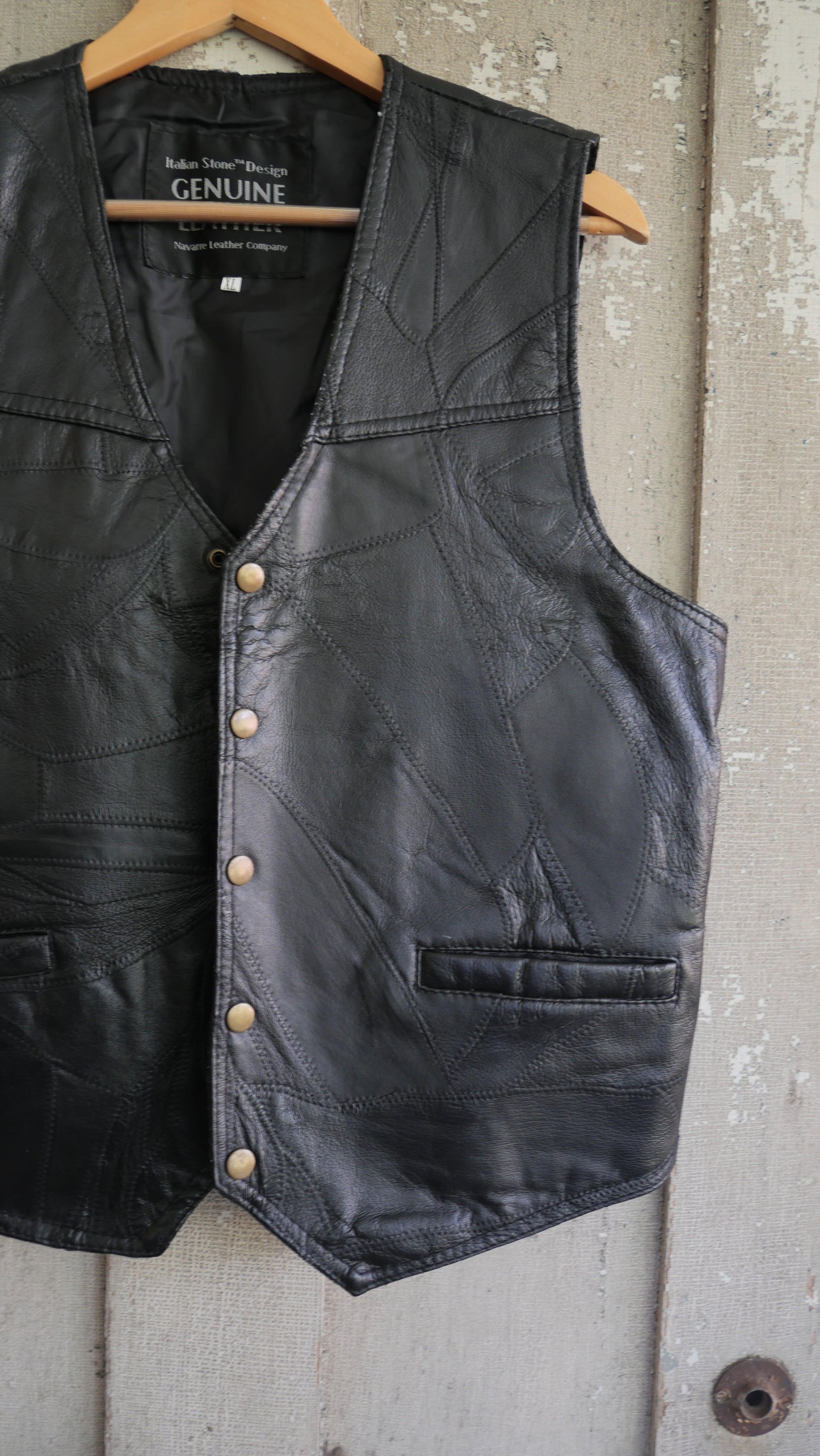 1990s Leather Vest | L