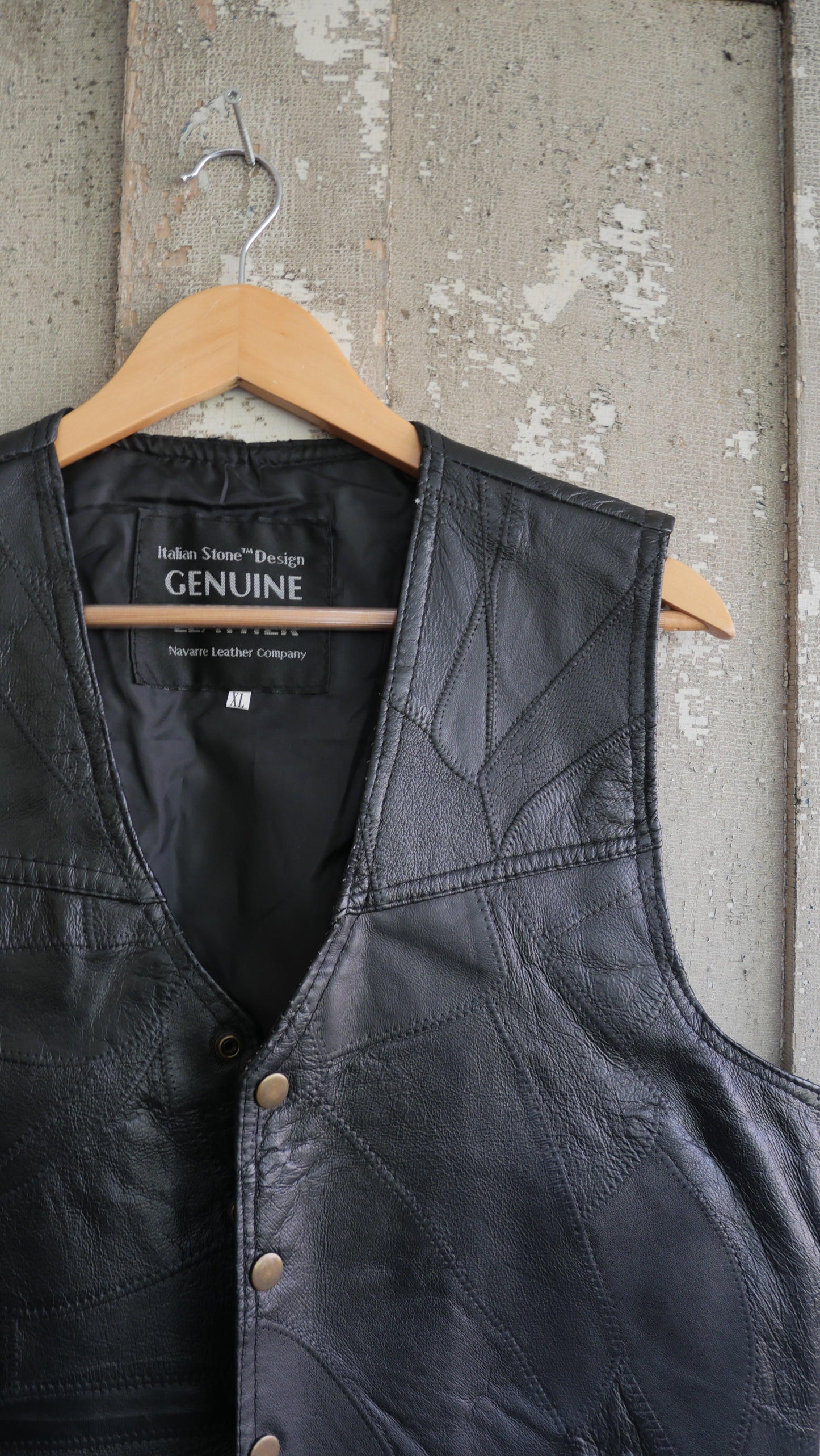 1990s Leather Vest | L
