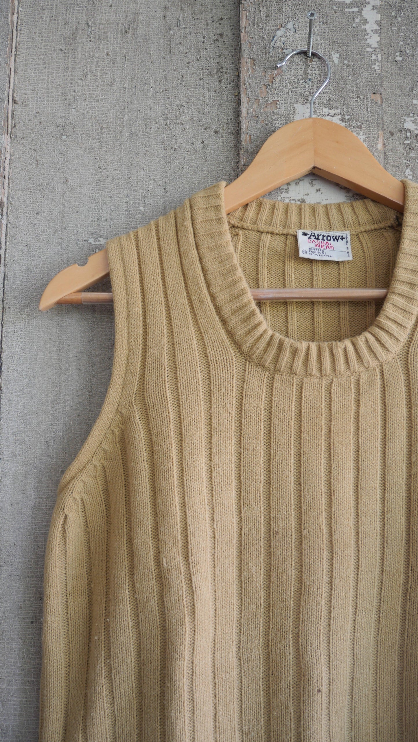 1970s Ribbed Sweater Vest | M