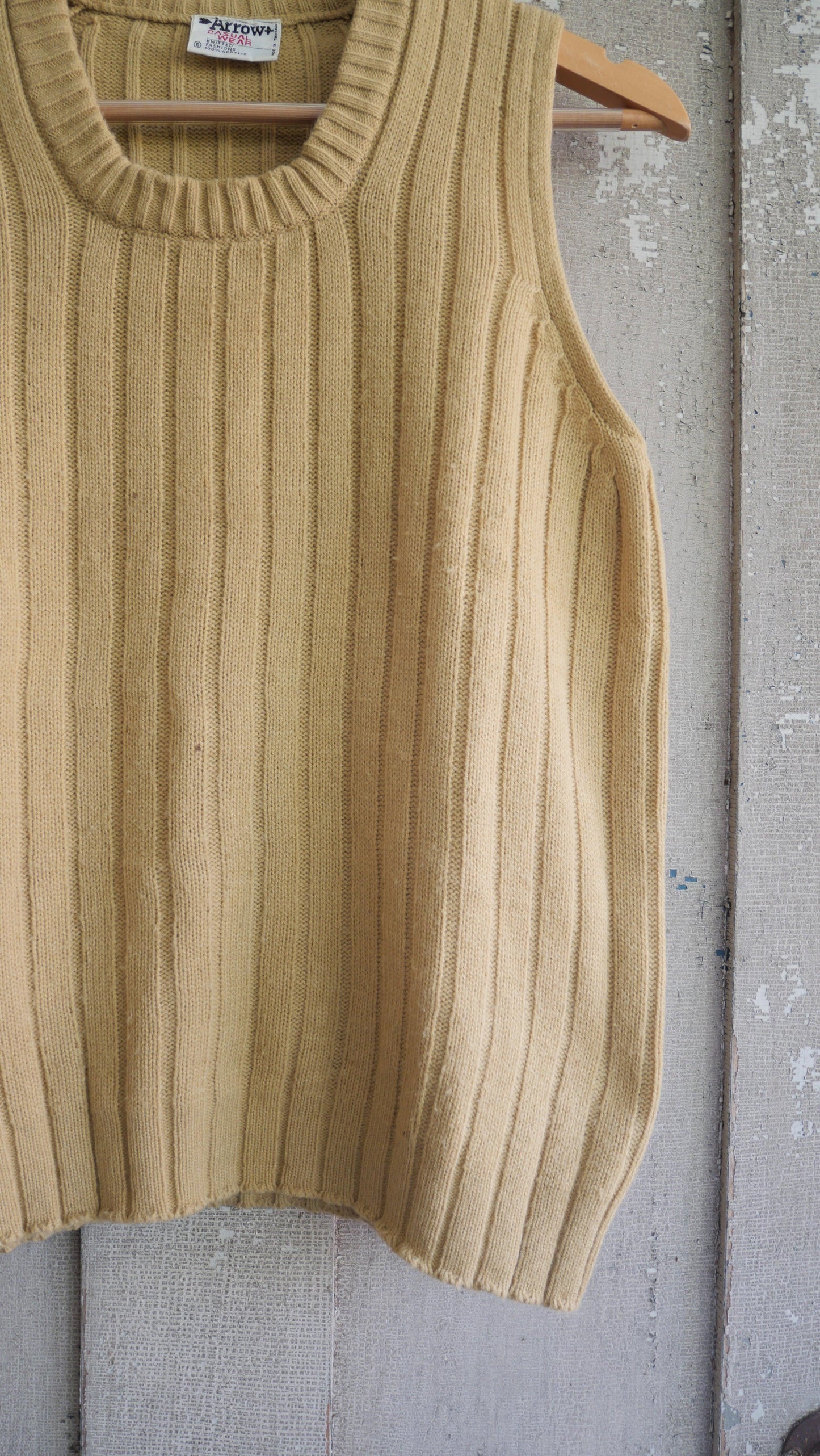 1970s Ribbed Sweater Vest | M