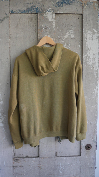 1970s Olive Zip Hoodie | L