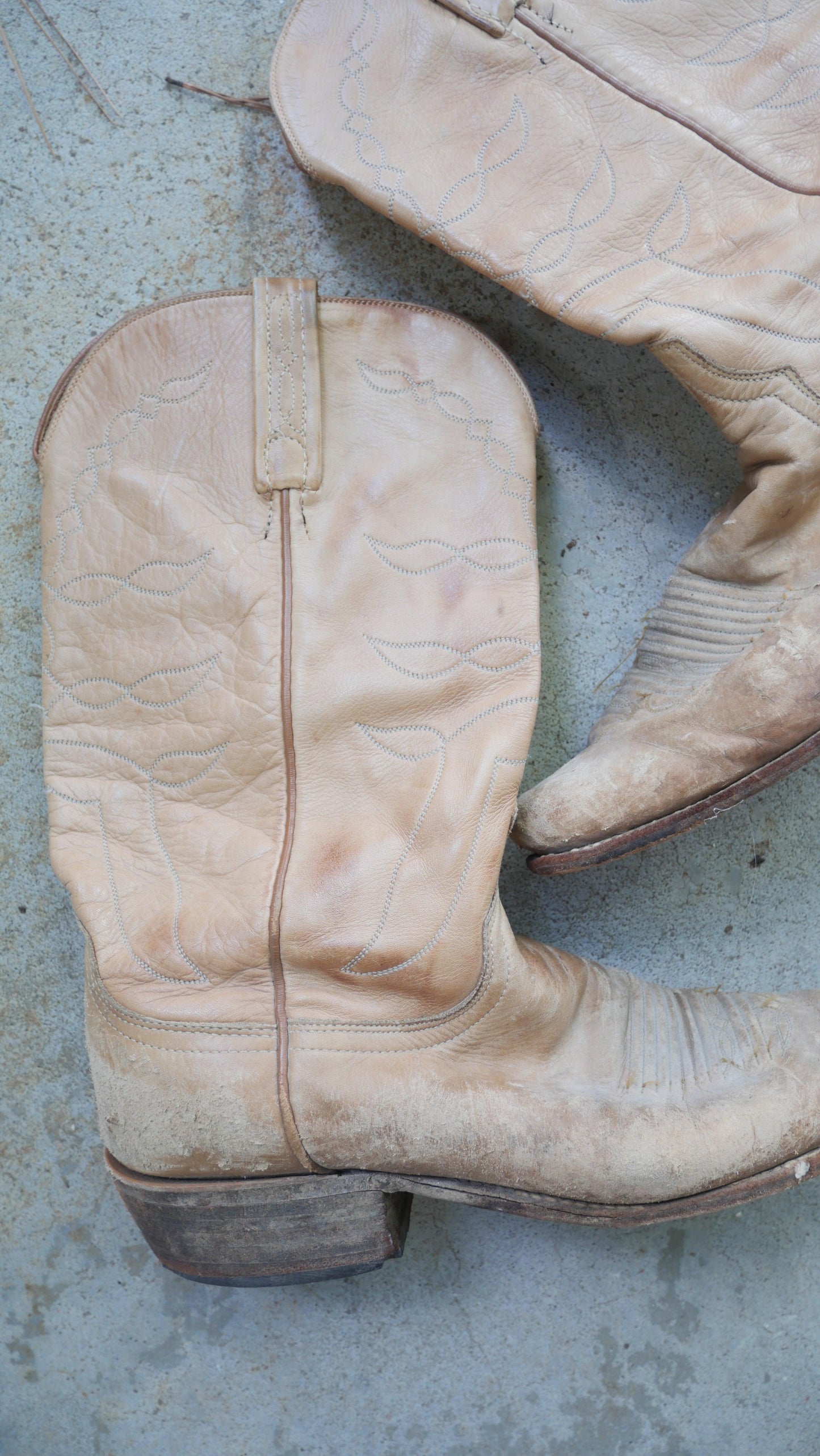 1980s Tan Leather Boots | 9.5