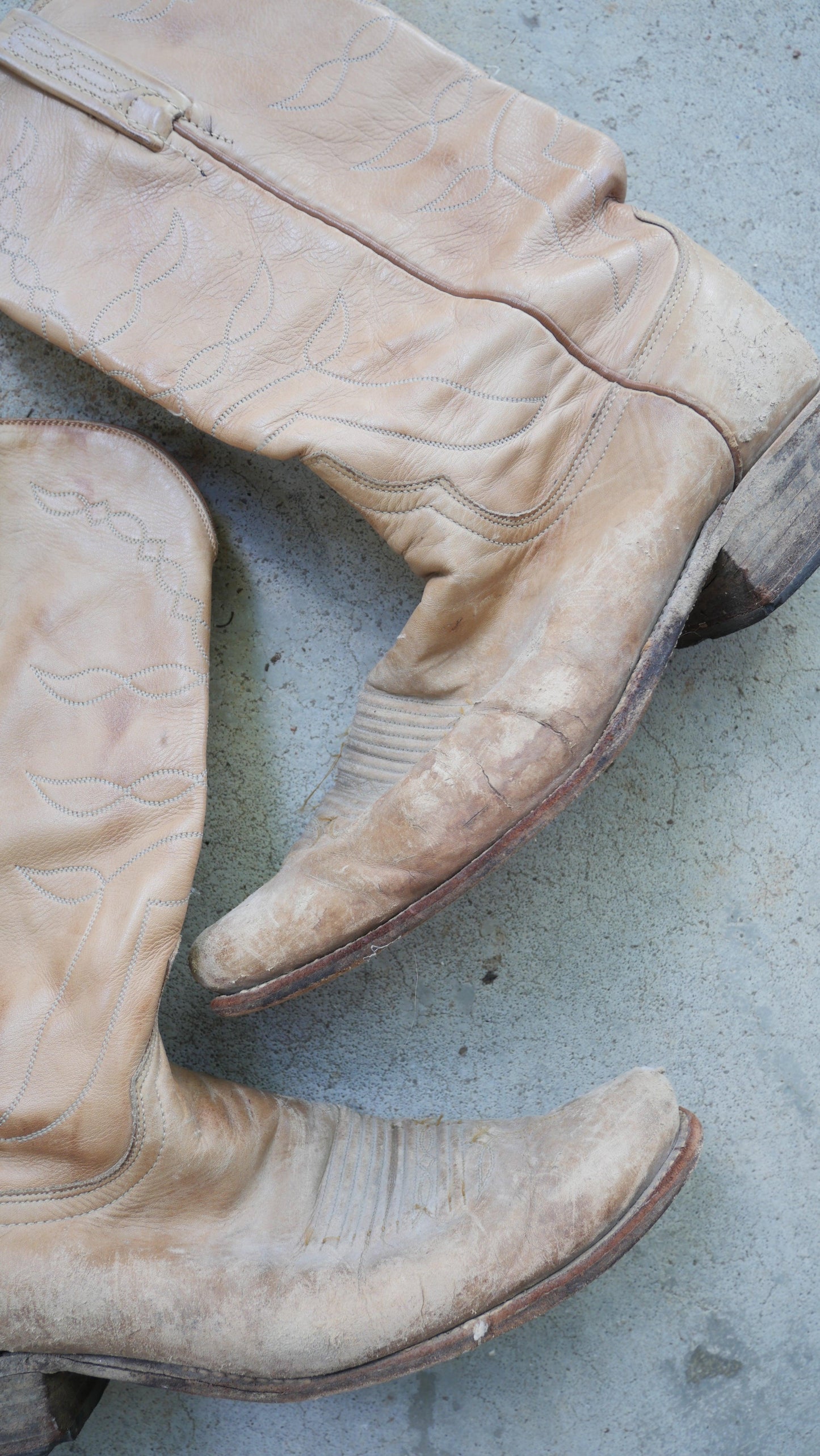 1980s Tan Leather Boots | 9.5