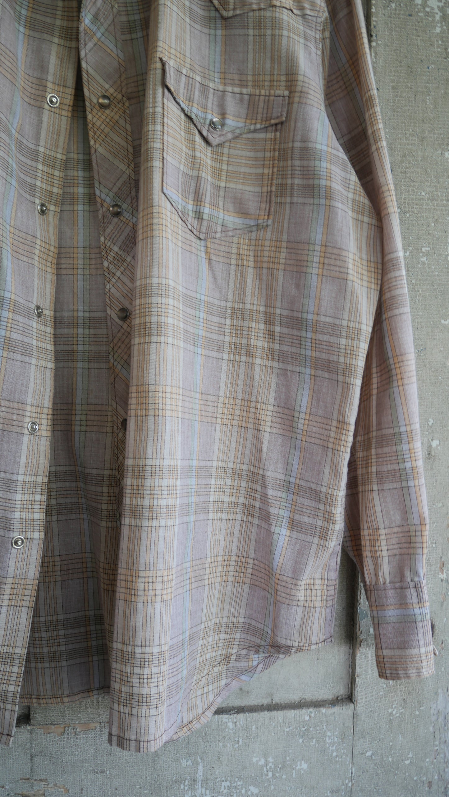 1980s Plaid Pearl Snap | L