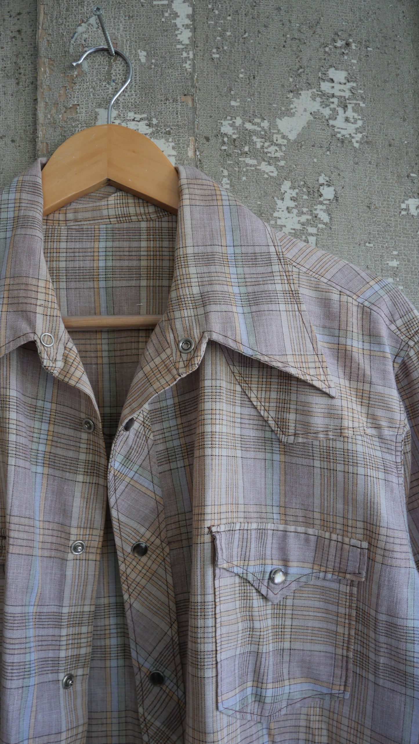 1980s Plaid Pearl Snap | L