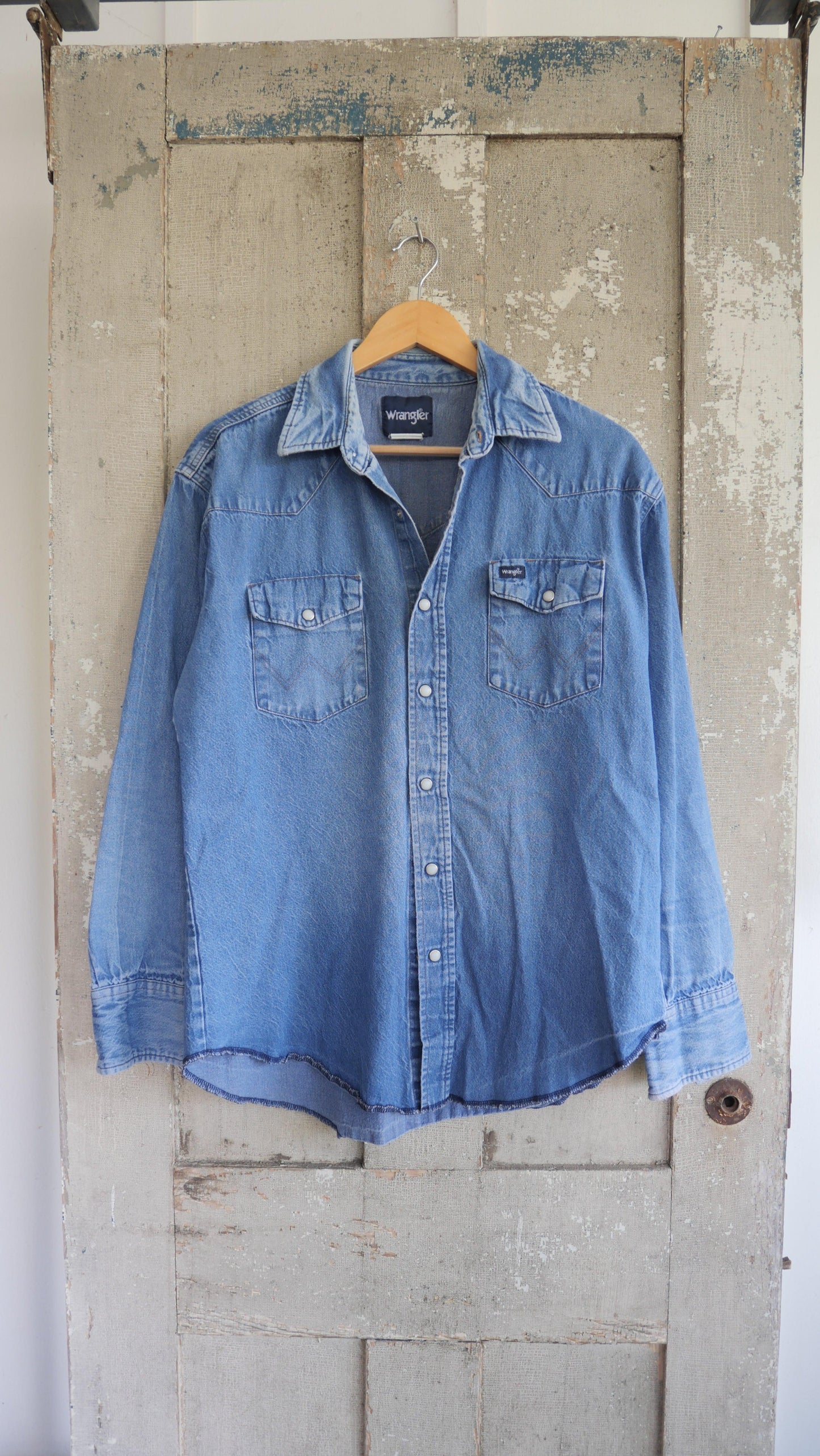 1990s Denim Pearl Snap | L