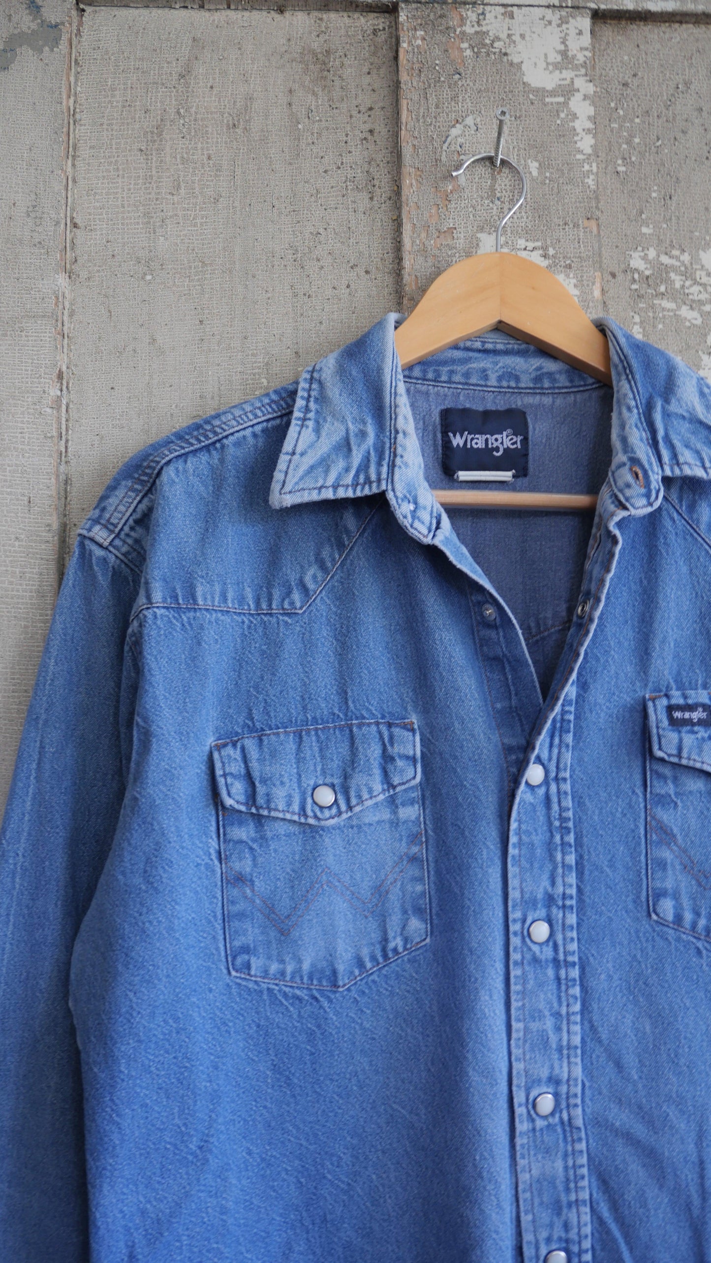 1990s Denim Pearl Snap | L