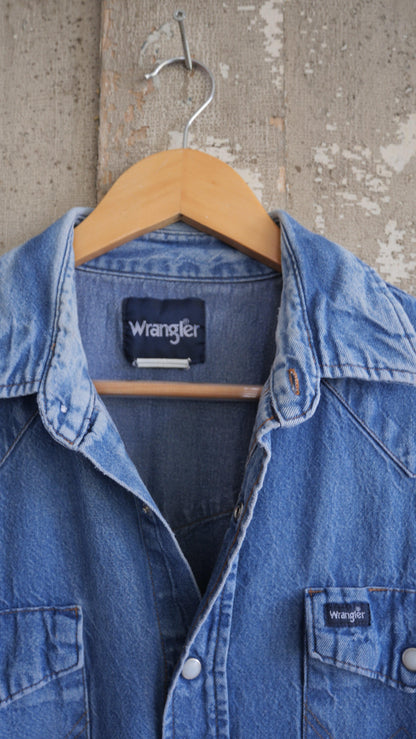 1990s Denim Pearl Snap | L