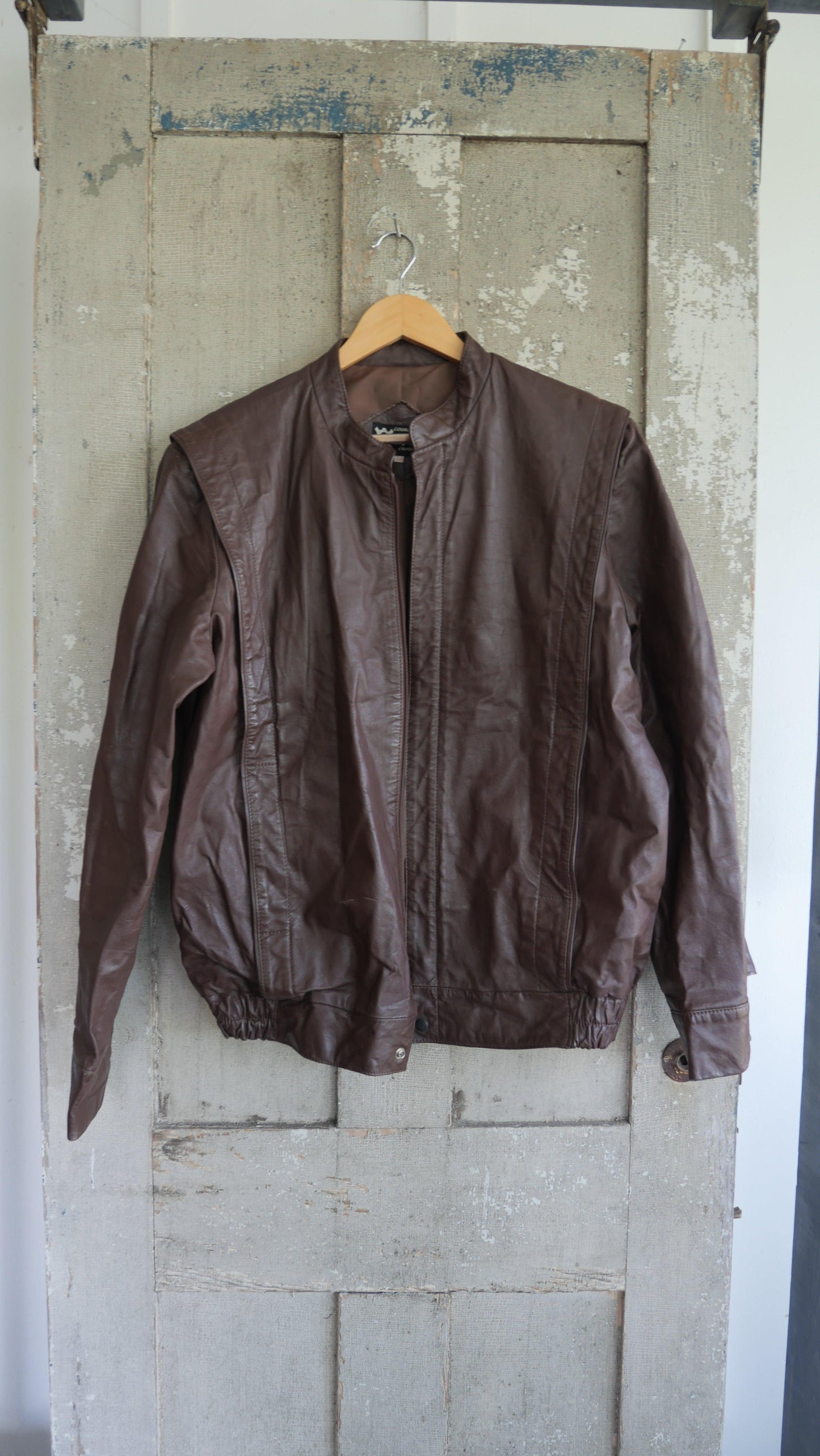 1980s Brown Leather Jacket | L