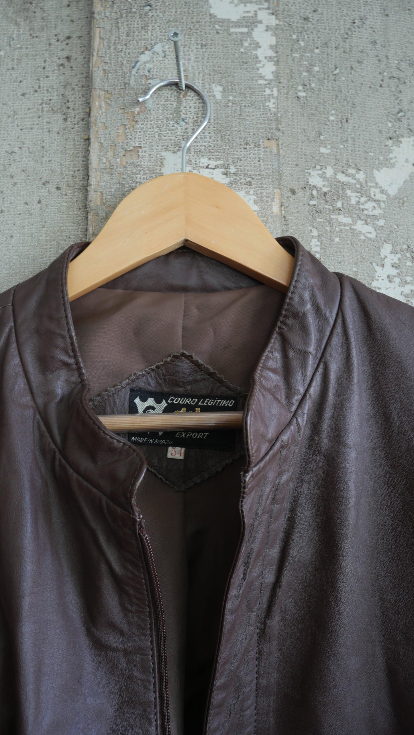 1980s Brown Leather Jacket | L