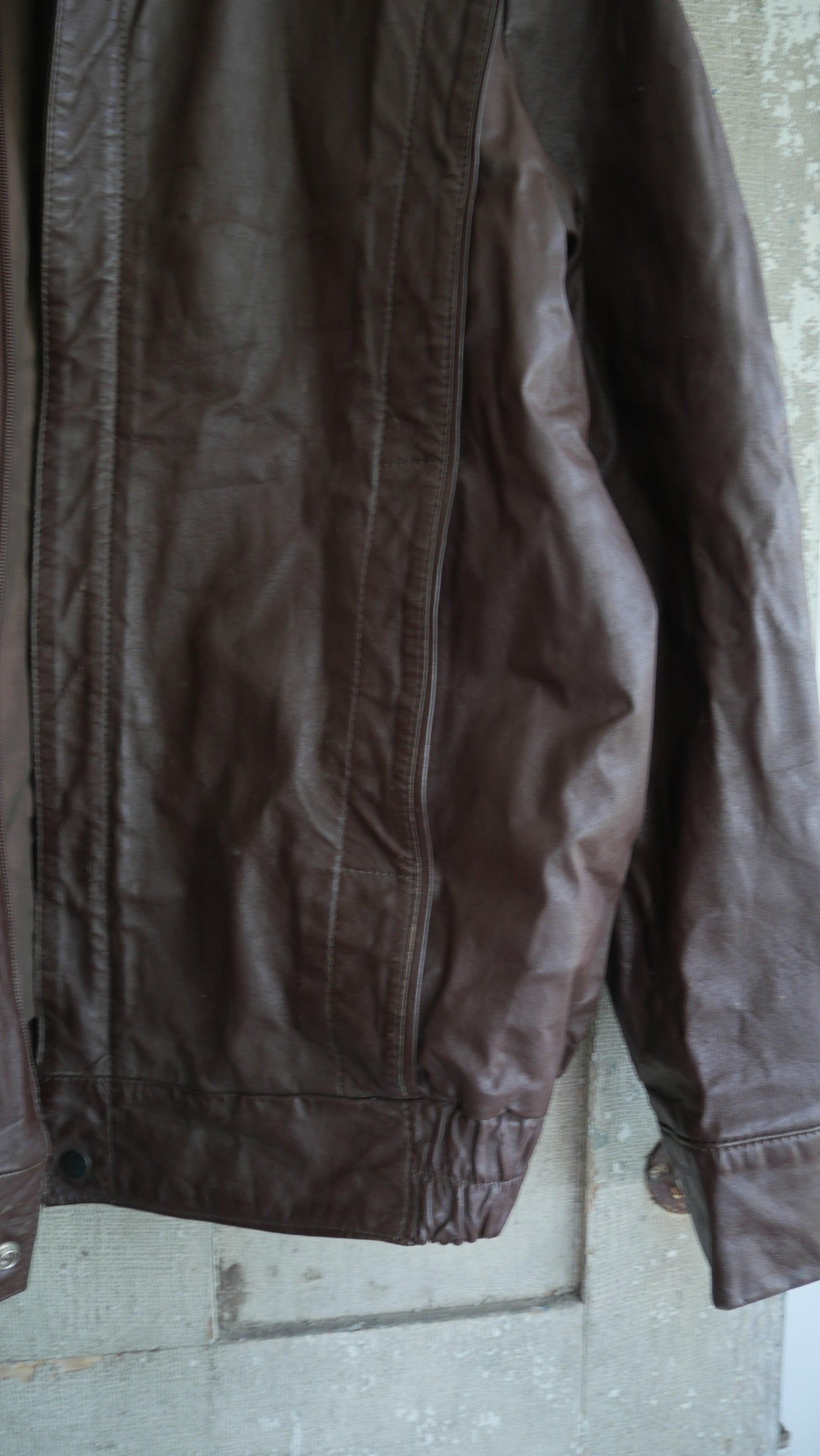 1980s Brown Leather Jacket | L