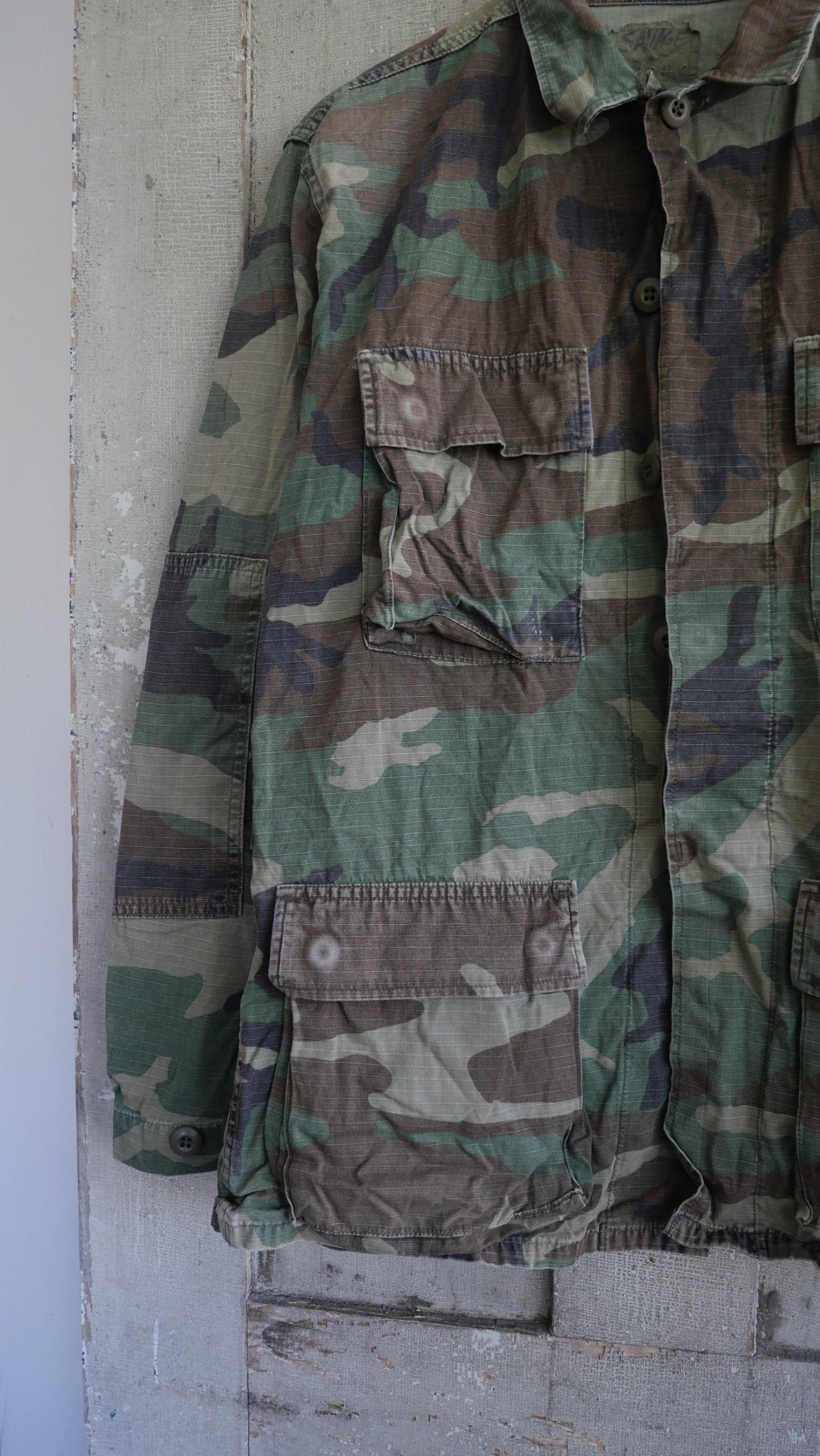1980s Camo USMC Chore Jacket | L