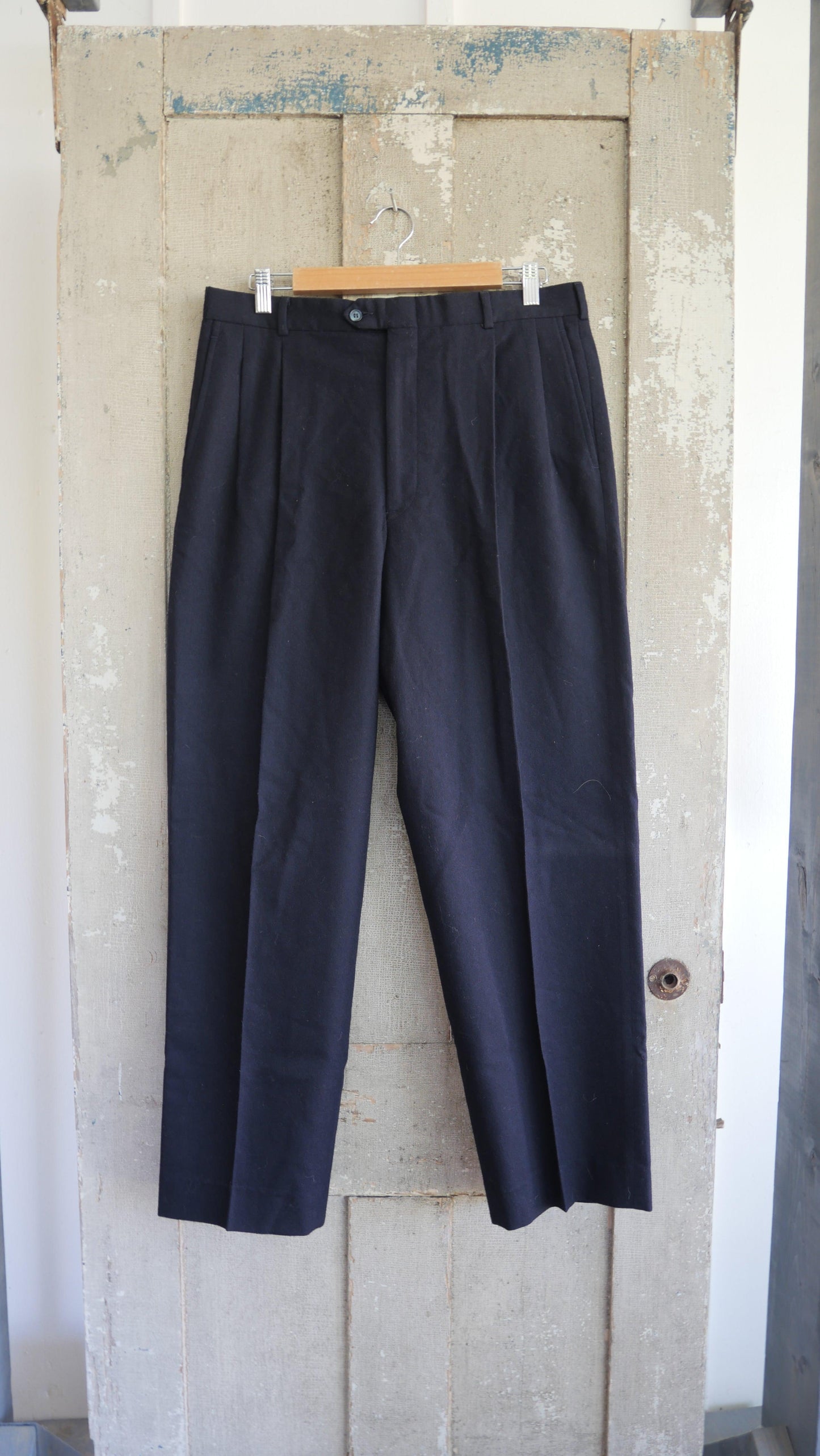 1980s Baggy Wool Slacks | 34