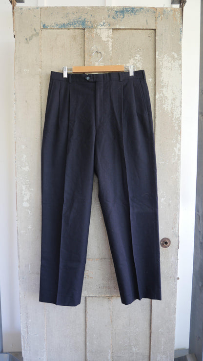 1980s Baggy Wool Slacks | 34