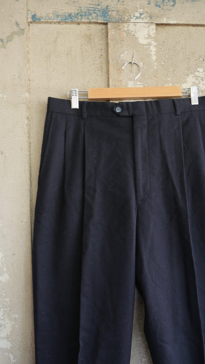 1980s Baggy Wool Slacks | 34