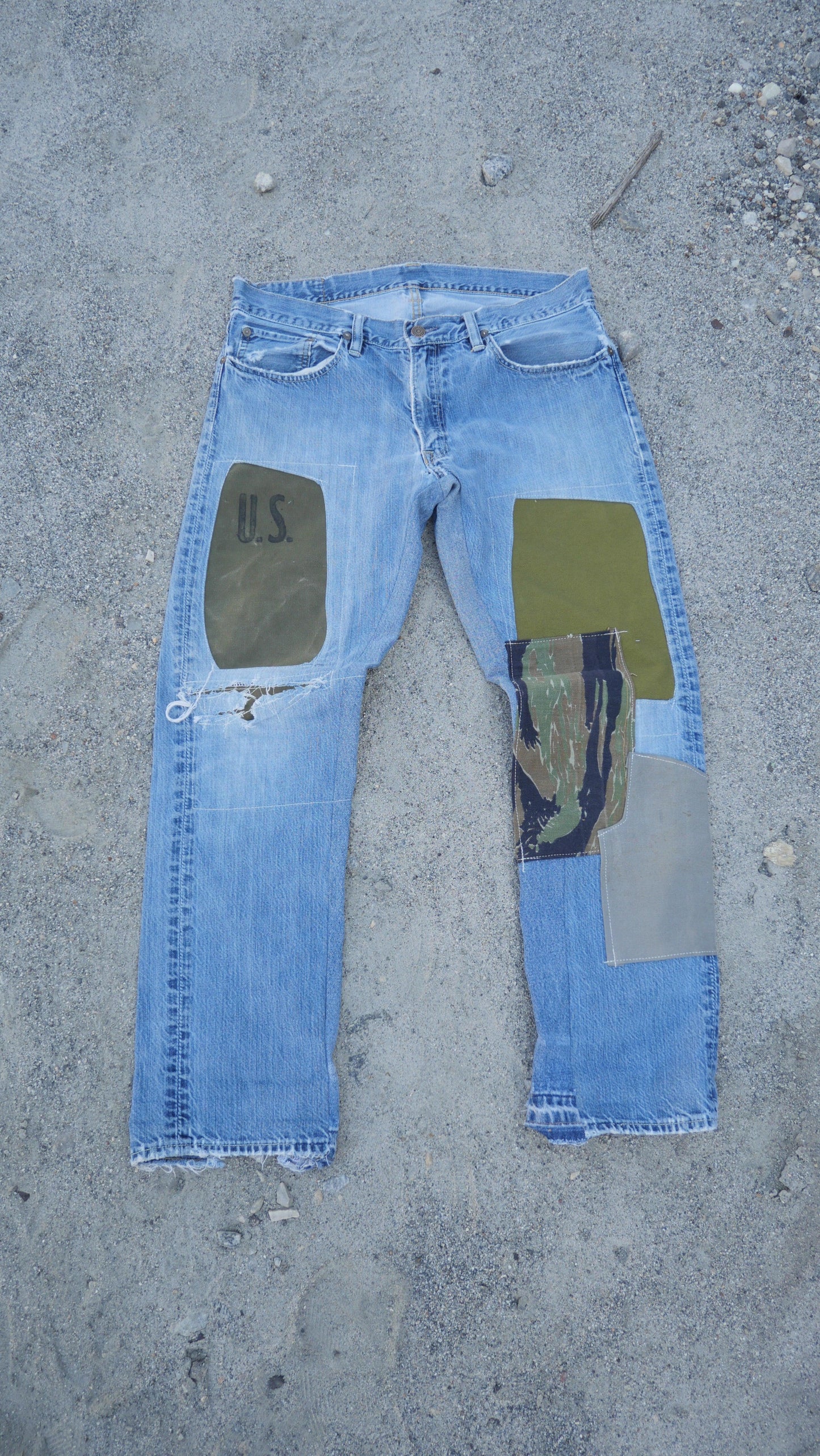 Fighter Patchwork Denim