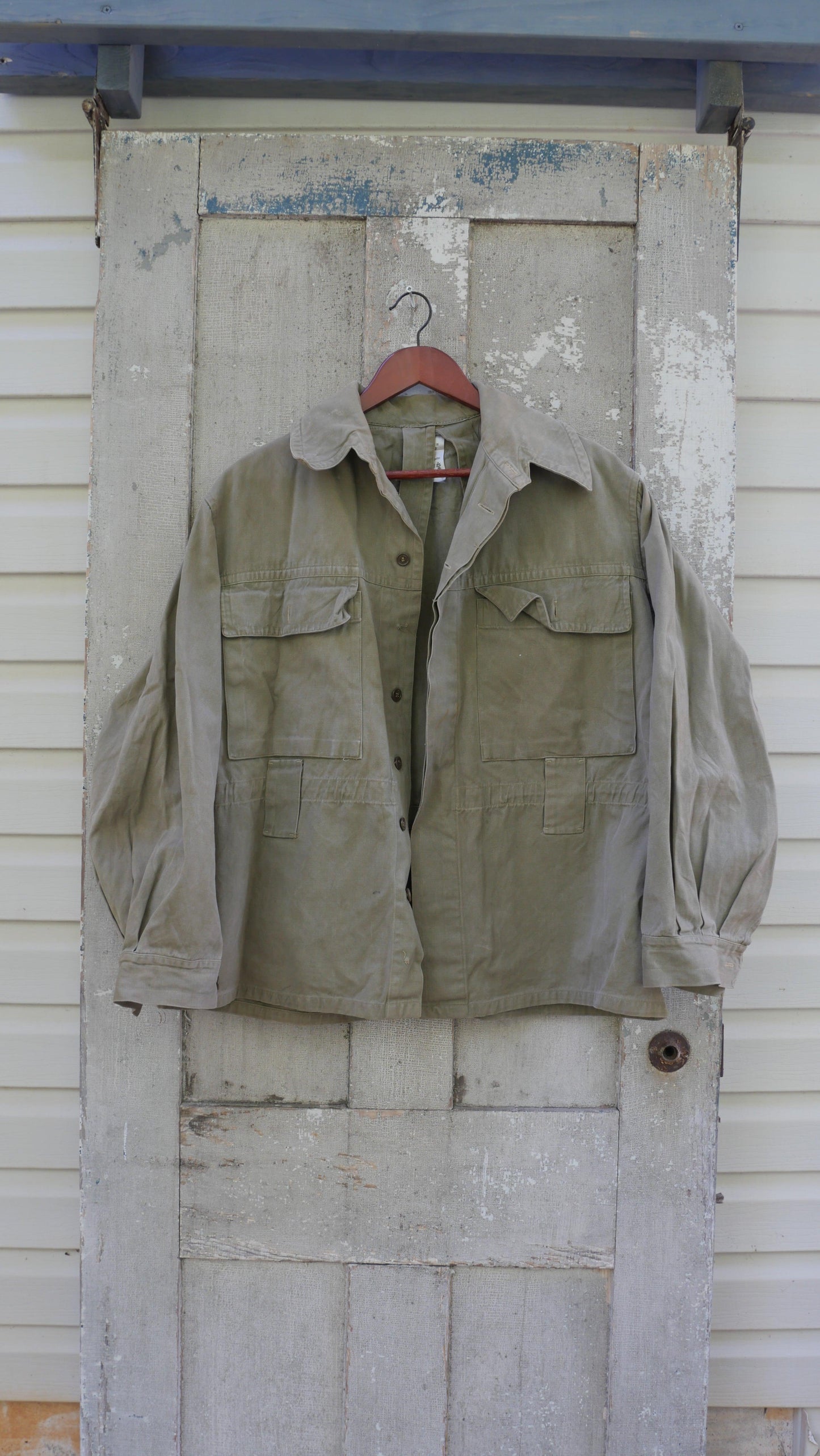 1970s Backpack Military Jacket | L