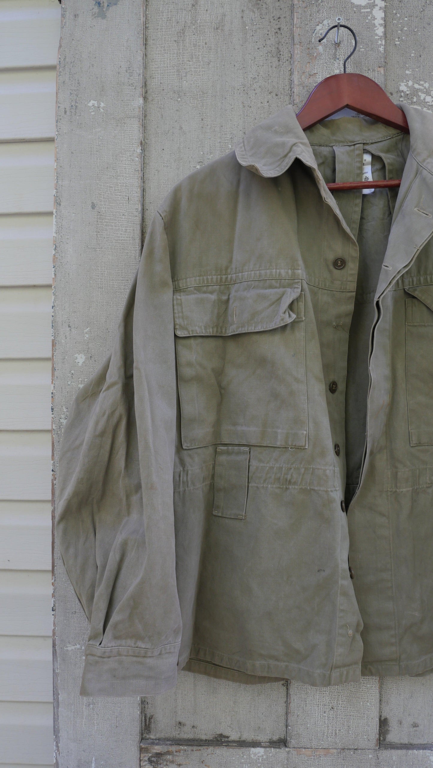 1970s Backpack Military Jacket | L