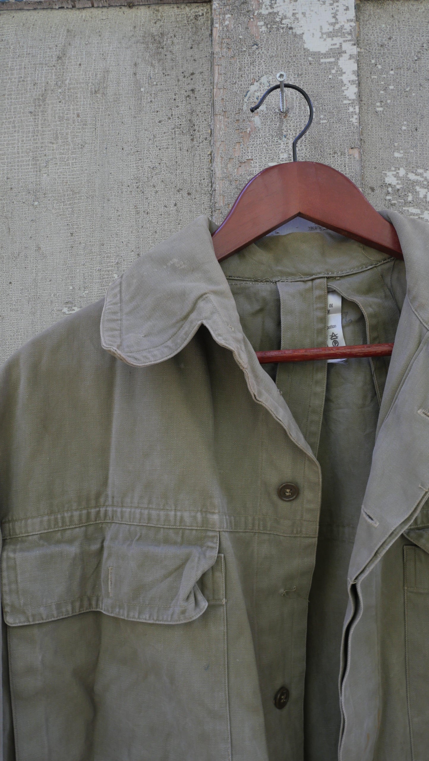 1970s Backpack Military Jacket | L