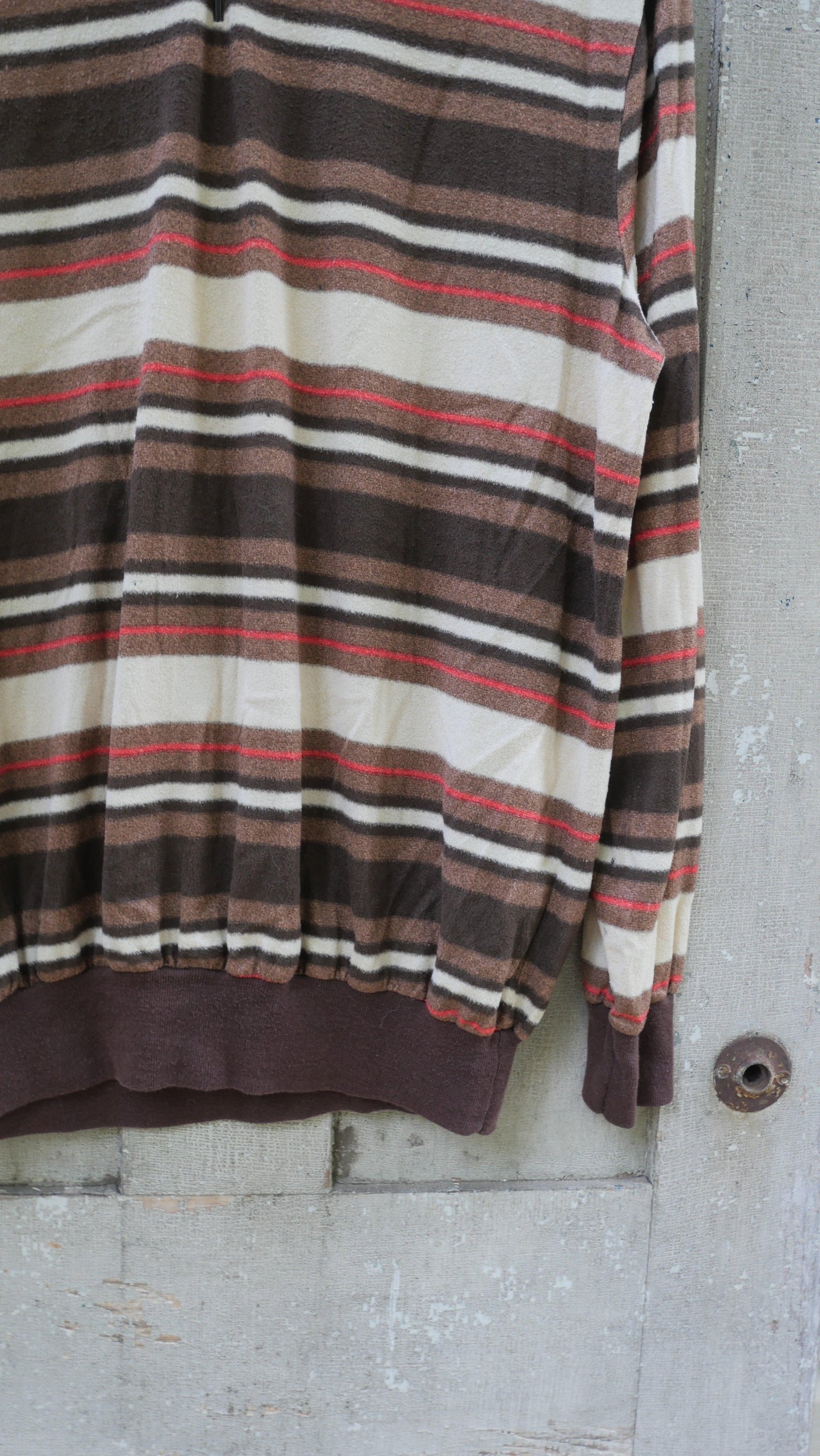 1970s Striped Quarter Zip | L