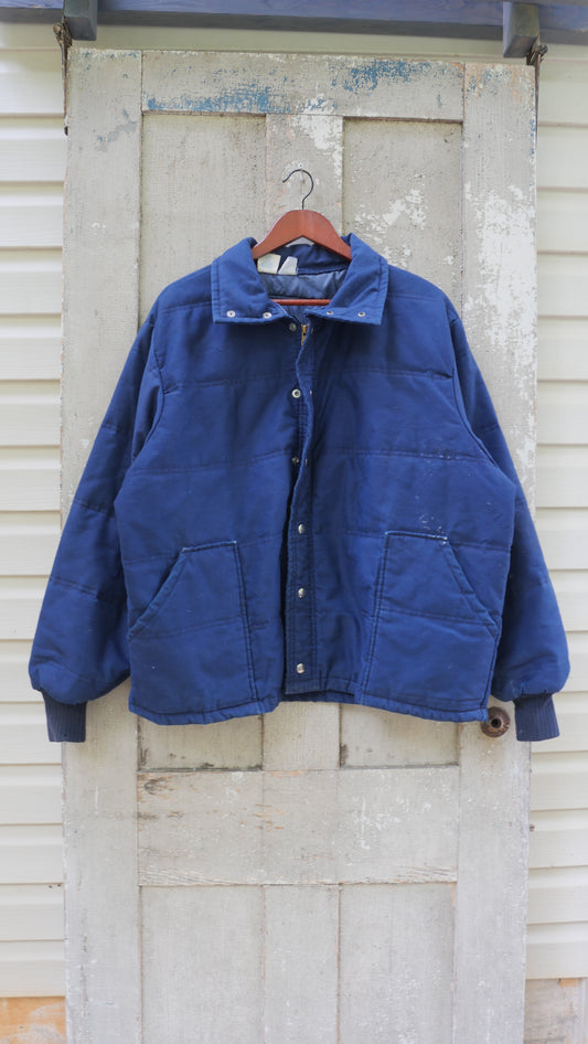 1980s Quilted Work Jacket | XL