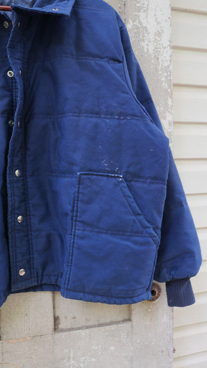 1980s Quilted Work Jacket | XL