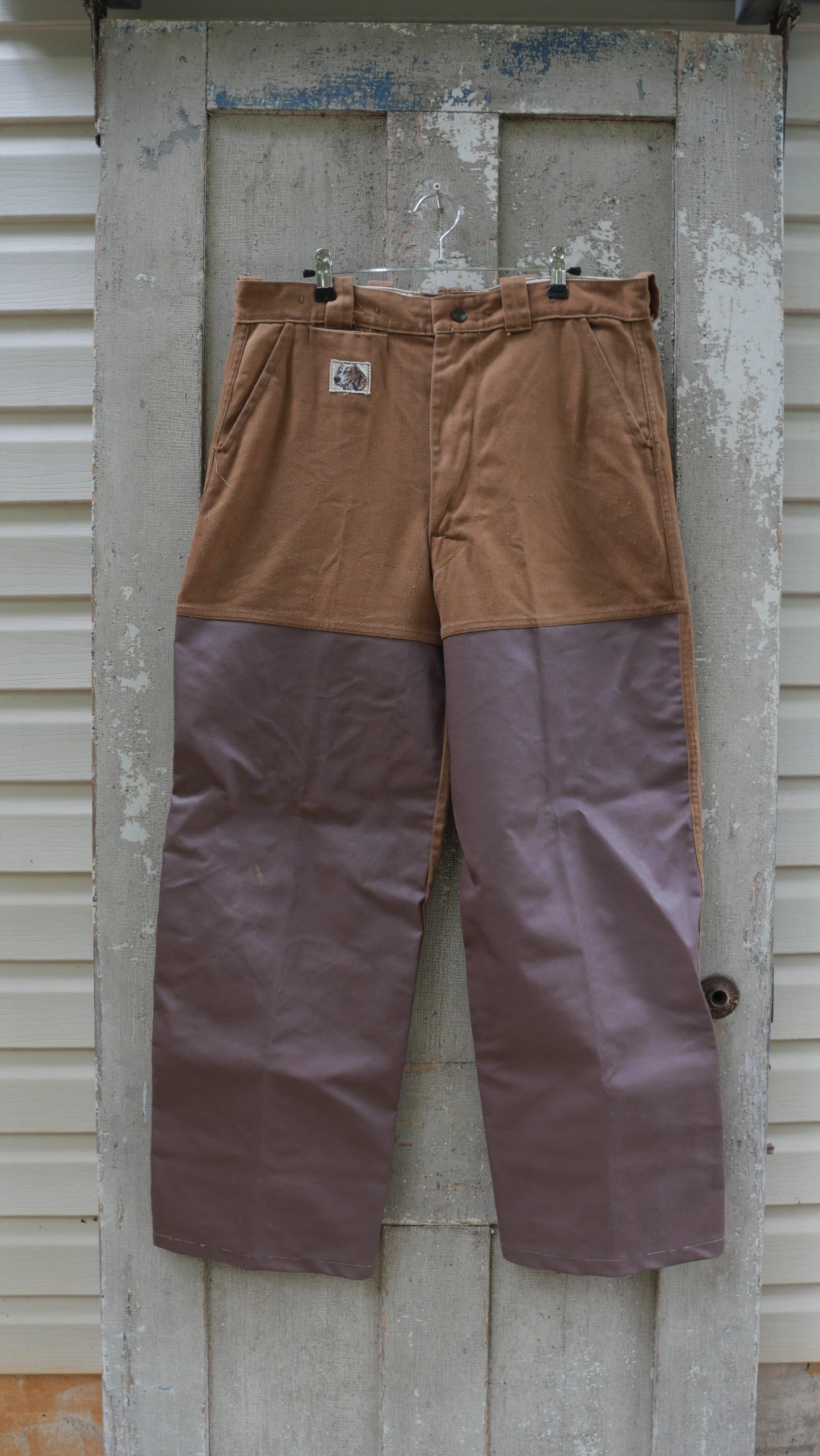 1990s Leather Knee Hunting Pants | 34