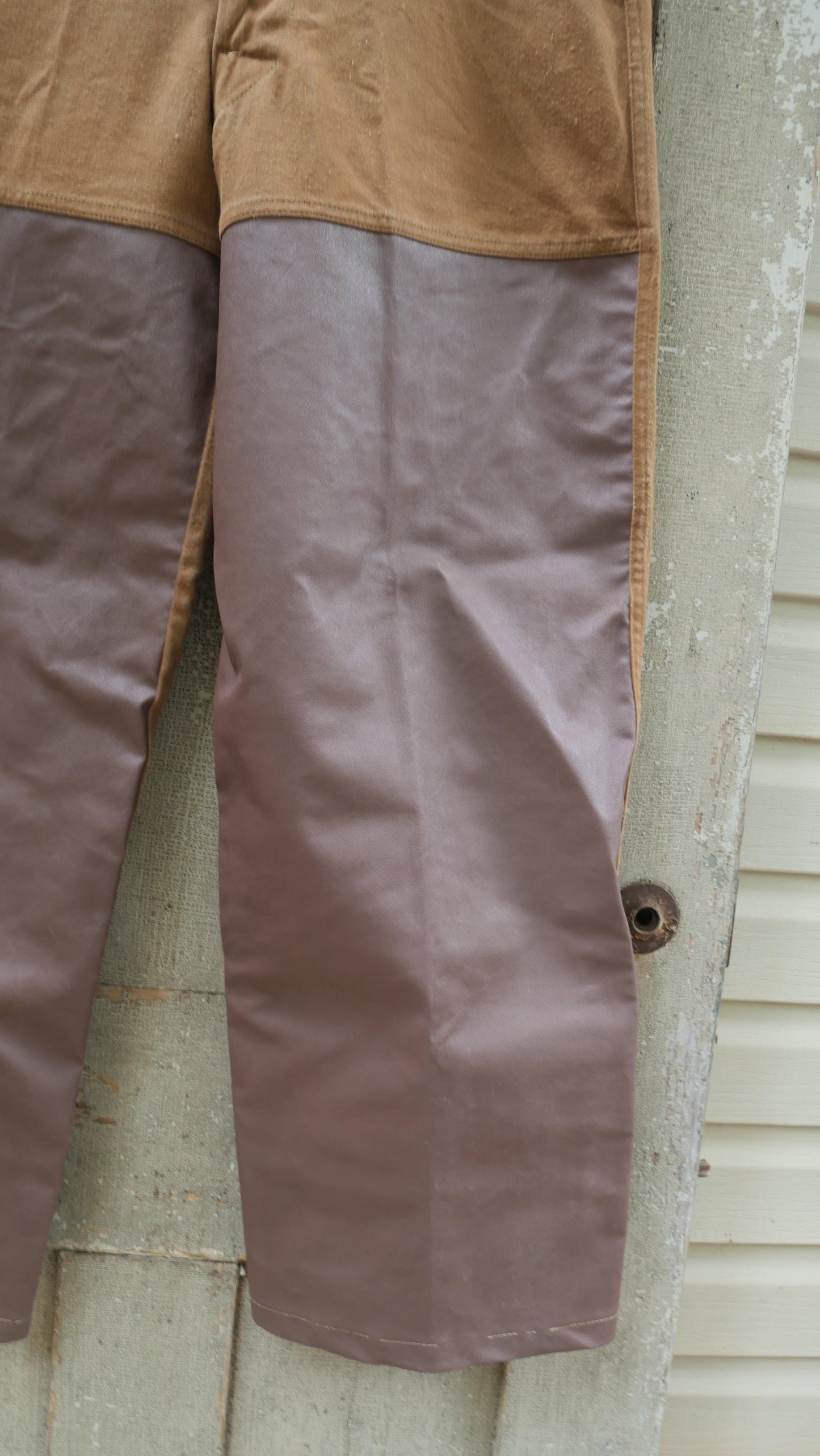 1990s Leather Knee Hunting Pants | 34