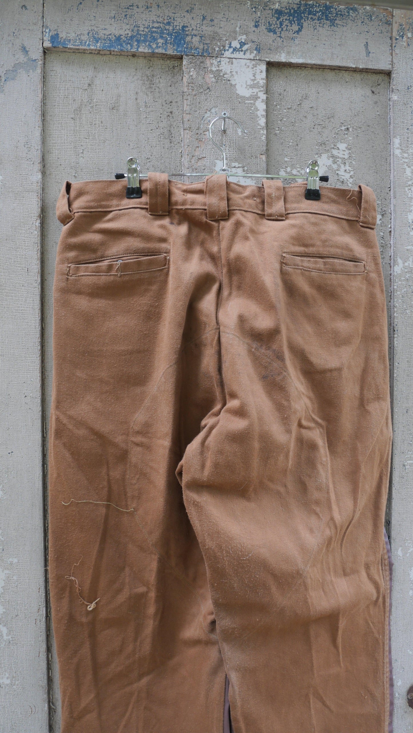 1990s Leather Knee Hunting Pants | 34