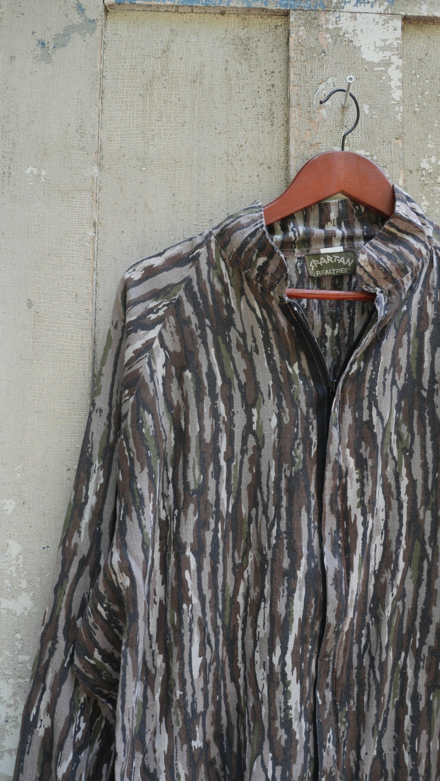 1980s Camo Zip Shirt | L