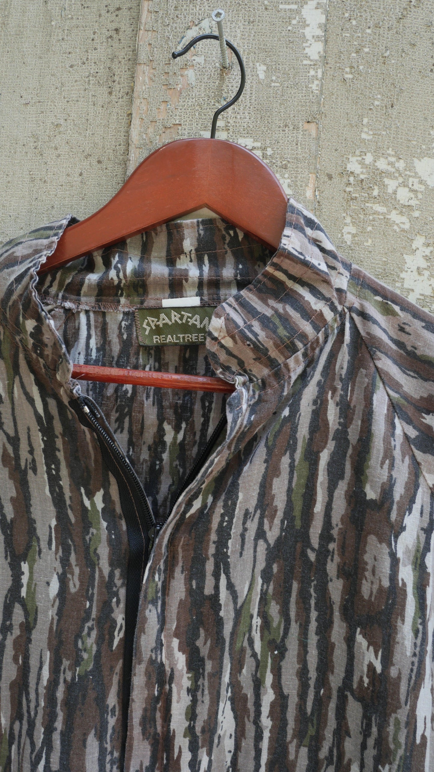 1980s Camo Zip Shirt | L