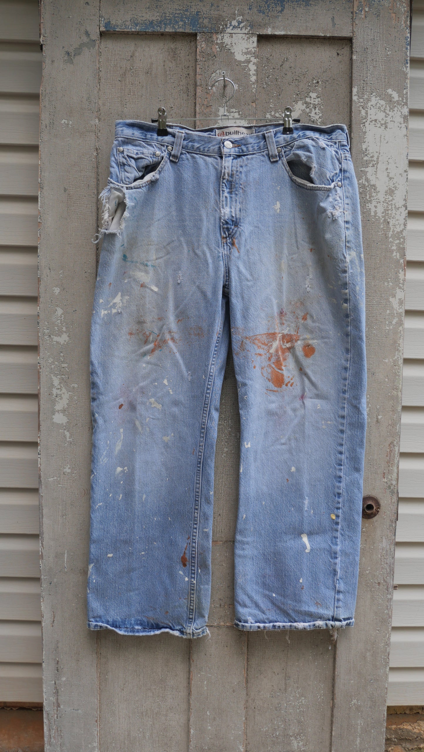 2000s Baggy Distressed Denim | 36