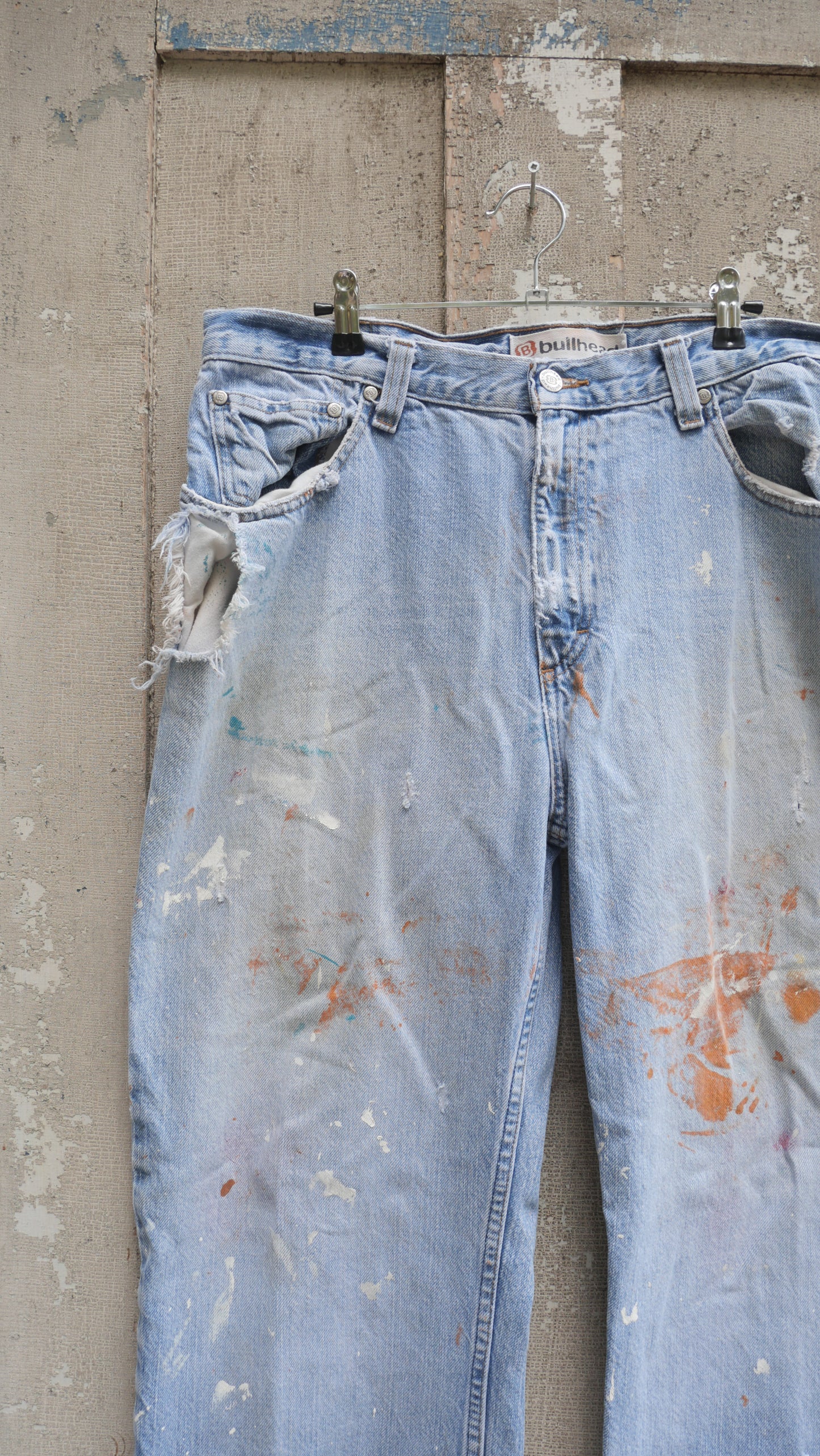 2000s Baggy Distressed Denim | 36