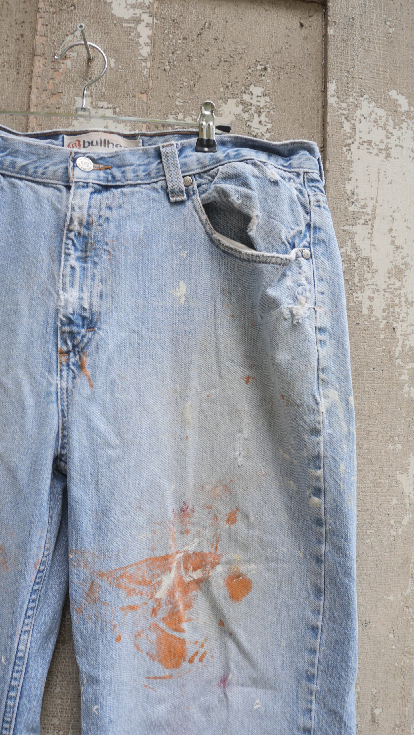 2000s Baggy Distressed Denim | 36